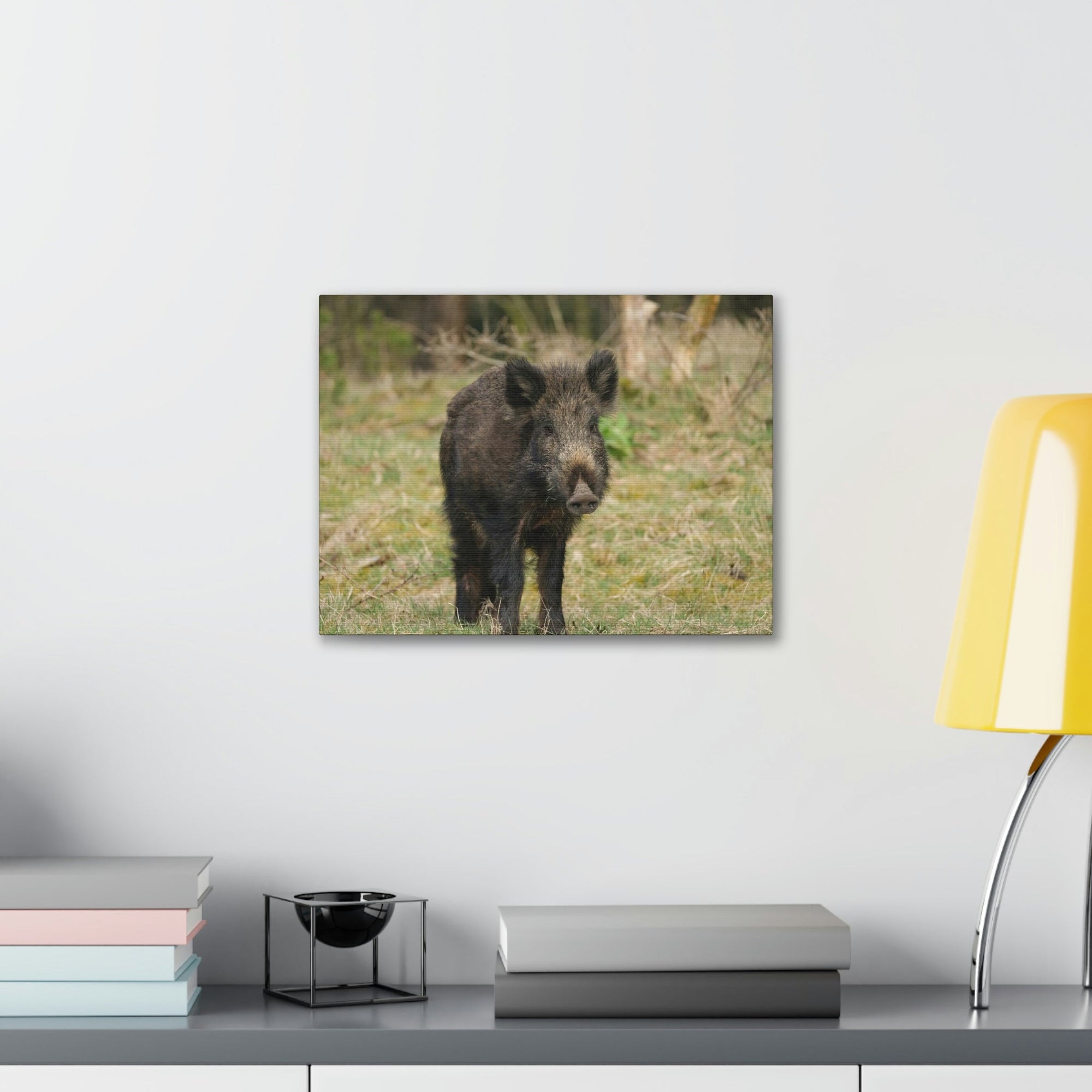 Scripture Walls Boar Hunting Boar on Hunt Print Animal Wall Art Wildlife Canvas Prints Wall Art Ready to Hang Unframed-Express Your Love Gifts