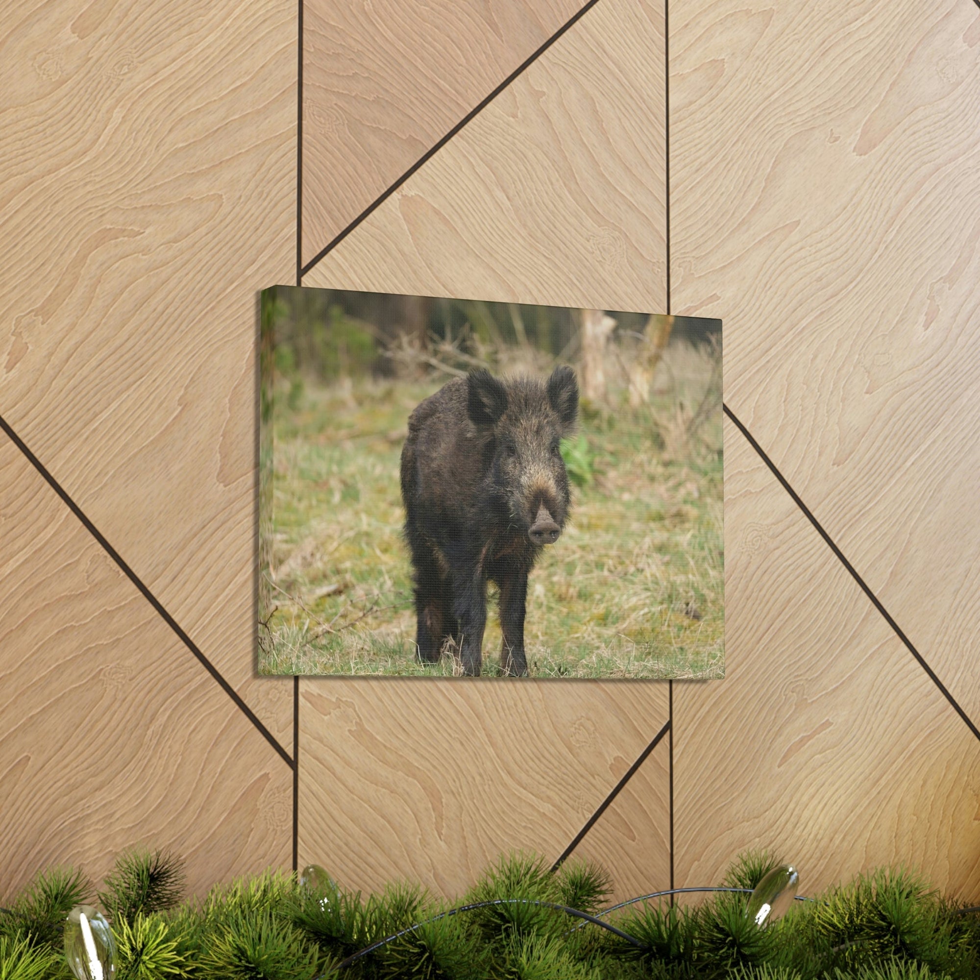 Scripture Walls Boar Hunting Boar on Hunt Print Animal Wall Art Wildlife Canvas Prints Wall Art Ready to Hang Unframed-Express Your Love Gifts