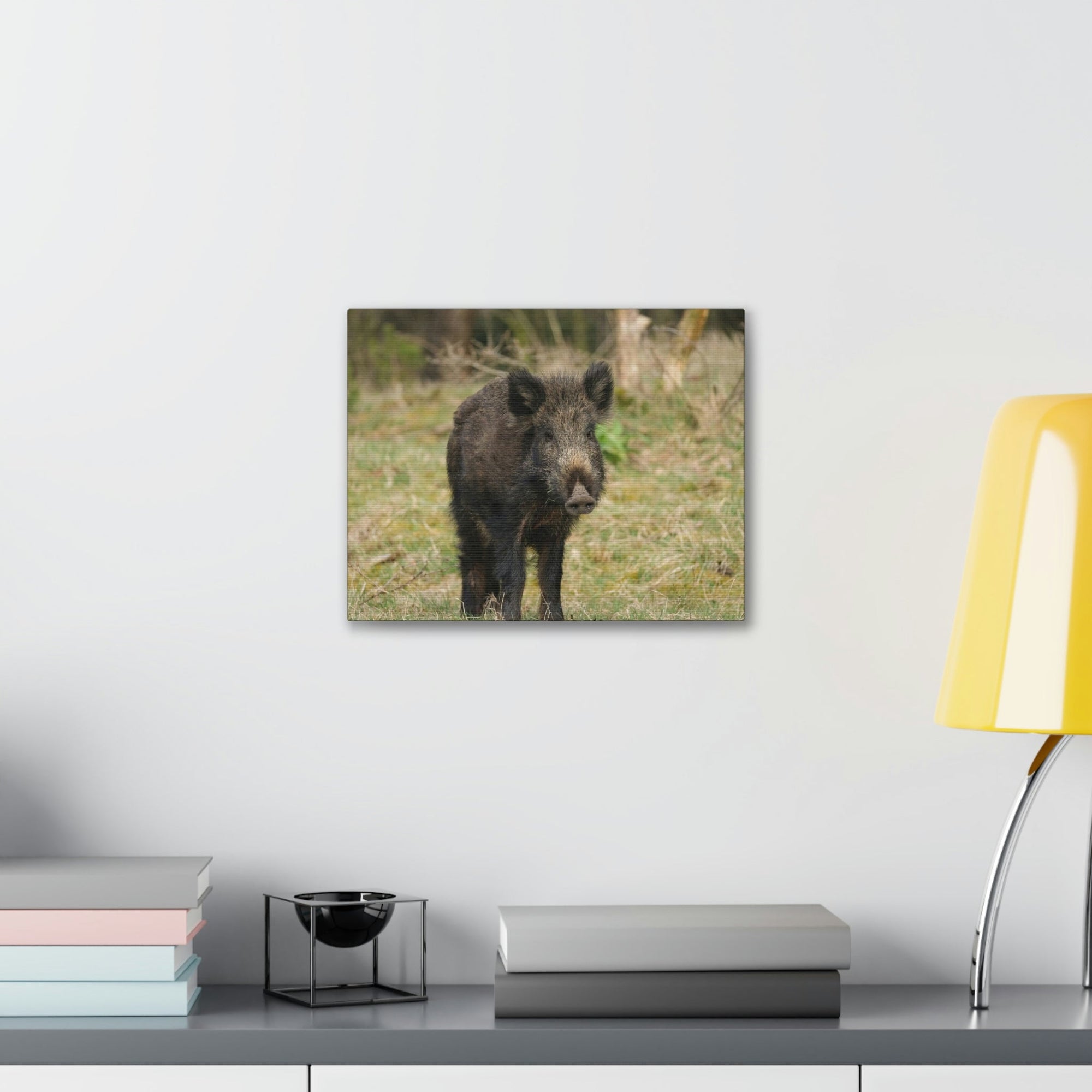 Scripture Walls Boar Hunting Boar on Hunt Print Animal Wall Art Wildlife Canvas Prints Wall Art Ready to Hang Unframed-Express Your Love Gifts