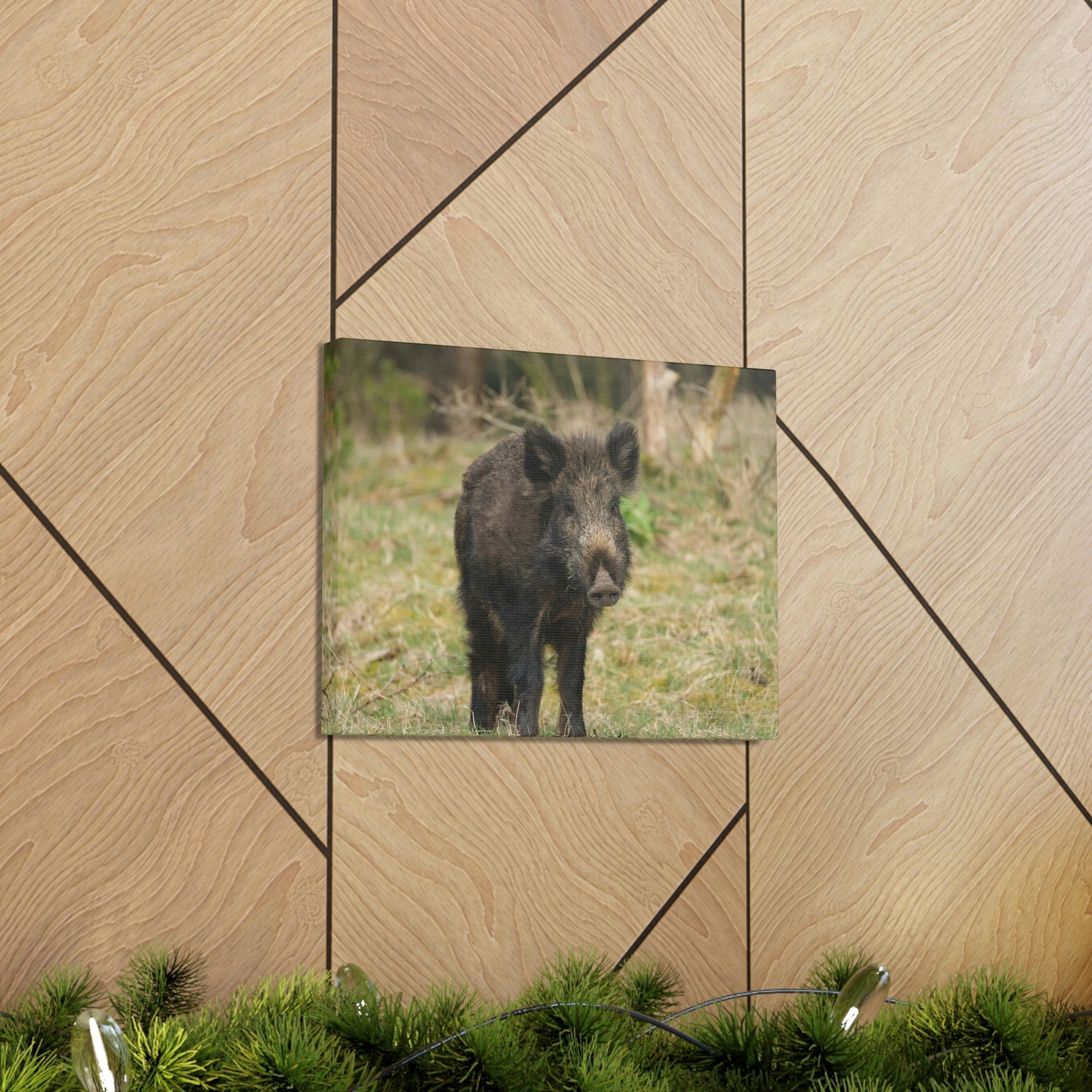 Scripture Walls Boar Hunting Boar on Hunt Print Animal Wall Art Wildlife Canvas Prints Wall Art Ready to Hang Unframed-Express Your Love Gifts