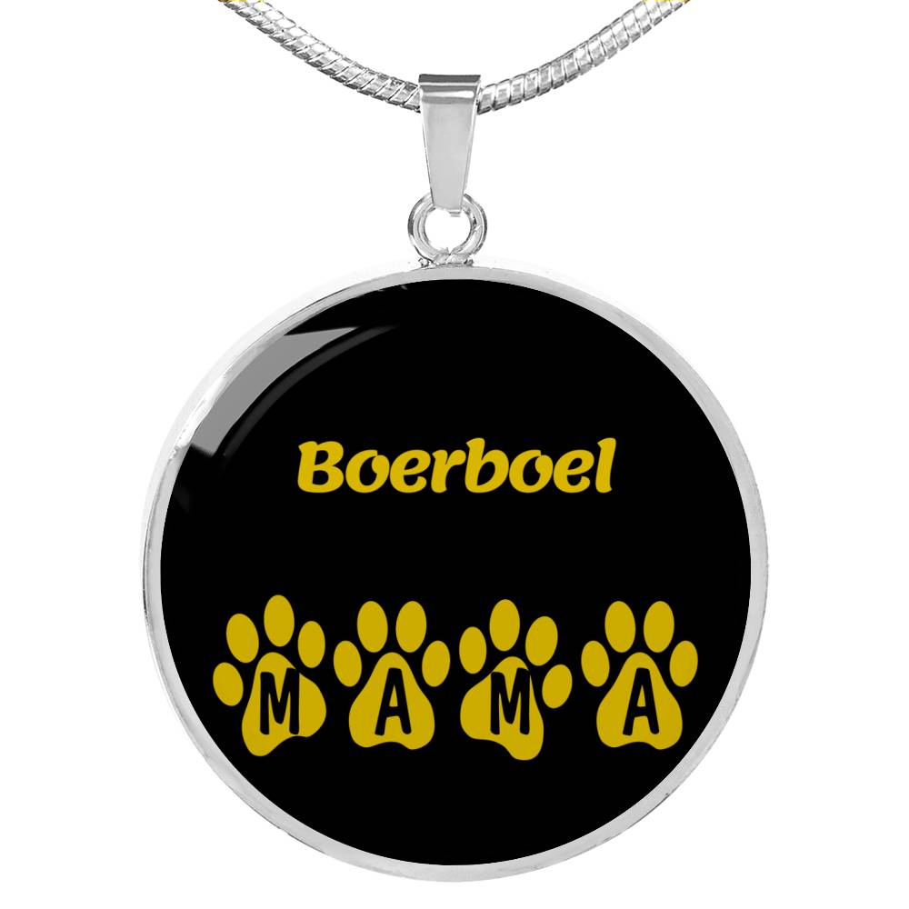 Boerboel Mama Circle Necklace Stainless Steel or 18k Gold 18-22" Dog Owner Lover-Express Your Love Gifts