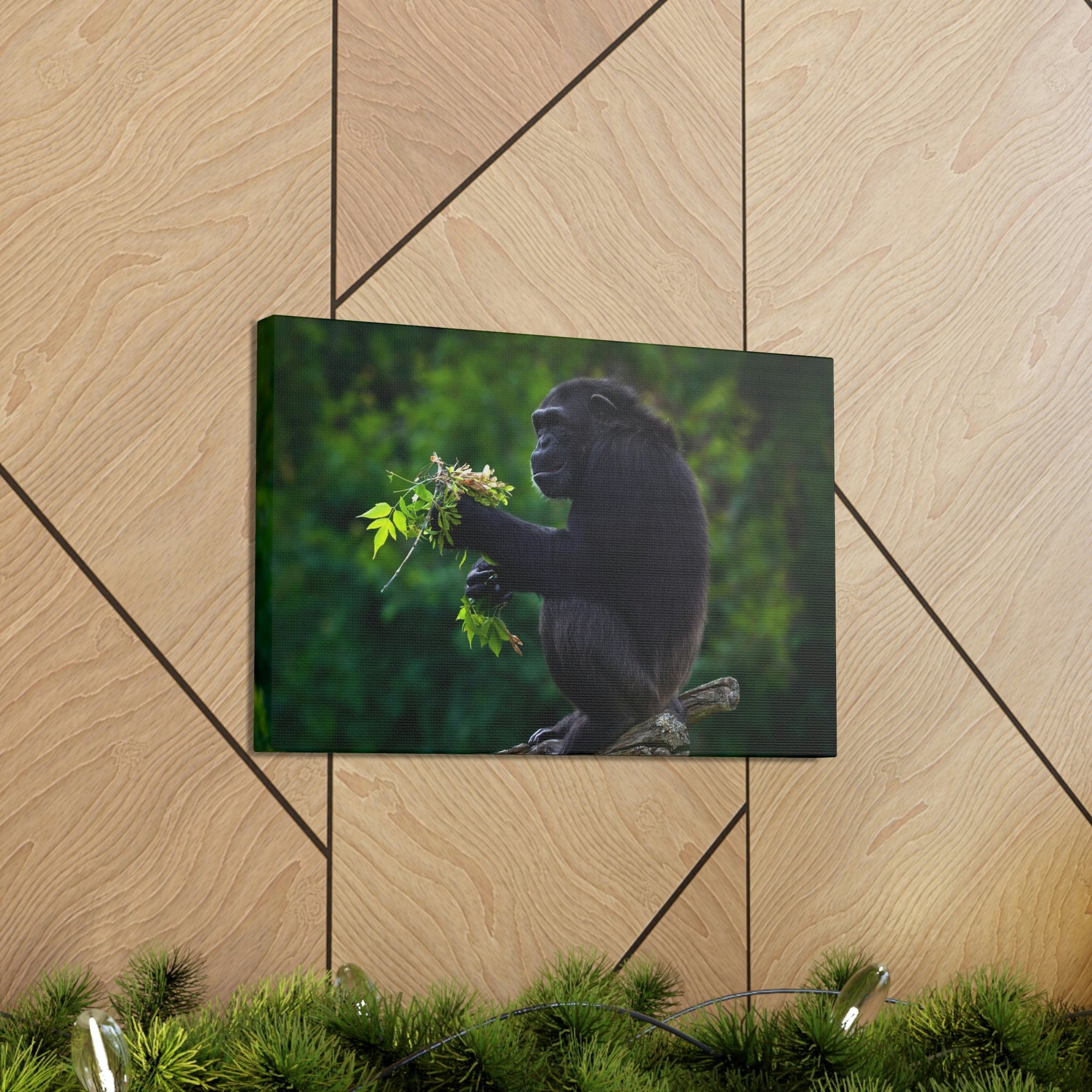 Scripture Walls Bonobo Hunting Bonobo on Hunt Print Animal Wall Art Wildlife Canvas Prints Wall Art Ready to Hang Unframed-Express Your Love Gifts