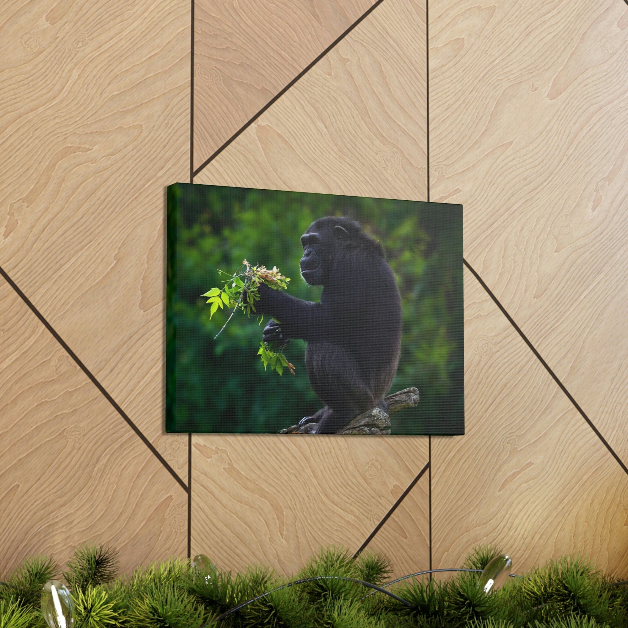 Scripture Walls Bonobo Hunting Bonobo on Hunt Print Animal Wall Art Wildlife Canvas Prints Wall Art Ready to Hang Unframed-Express Your Love Gifts