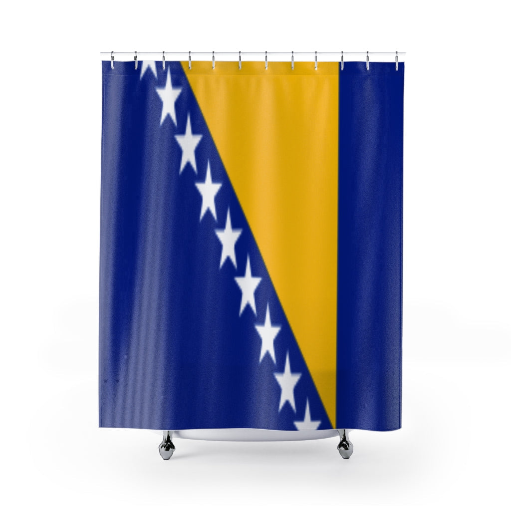 Bosnia and Herzegovina Stylish Design 71&quot; x 74&quot; Elegant Waterproof Shower Curtain for a Spa-like Bathroom Paradise Exceptional Craftsmanship-Express Your Love Gifts