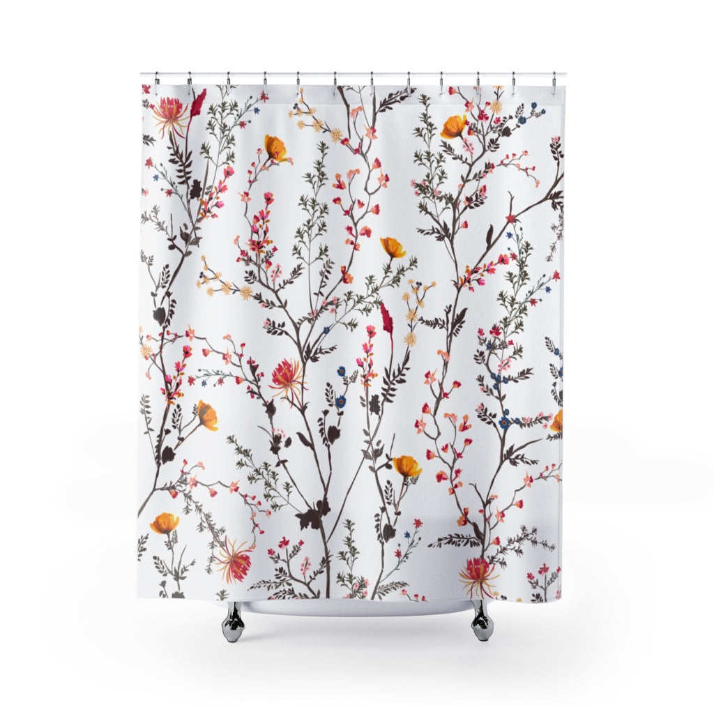 Botanical Flowers Blooming Stylish Design 71&quot; x 74&quot; Elegant Waterproof Shower Curtain for a Spa-like Bathroom Paradise Exceptional Craftsmanship-Express Your Love Gifts