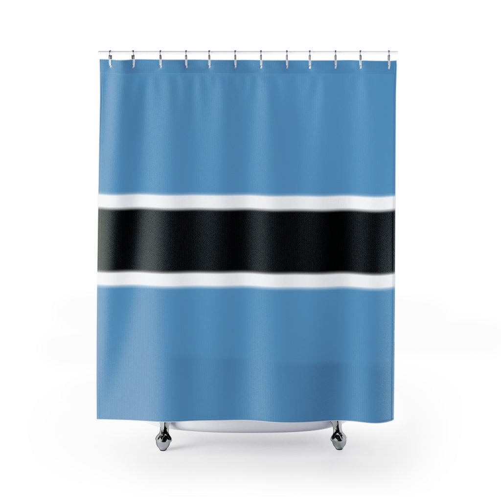 Botswana Flag Stylish Design 71&quot; x 74&quot; Elegant Waterproof Shower Curtain for a Spa-like Bathroom Paradise Exceptional Craftsmanship-Express Your Love Gifts