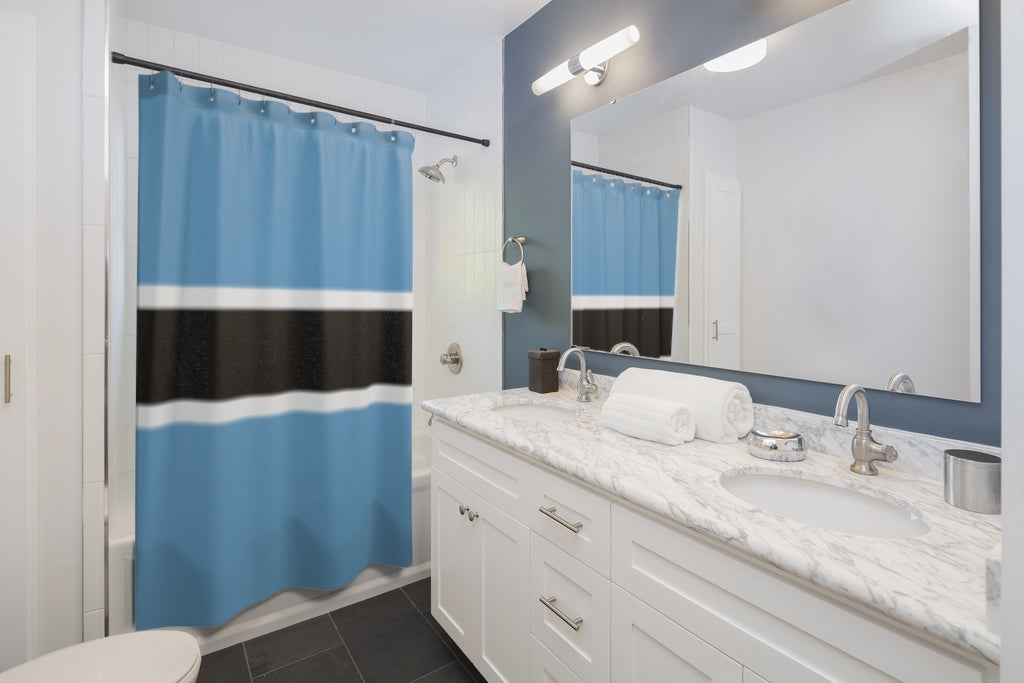 Botswana Flag Stylish Design 71" x 74" Elegant Waterproof Shower Curtain for a Spa-like Bathroom Paradise Exceptional Craftsmanship-Express Your Love Gifts