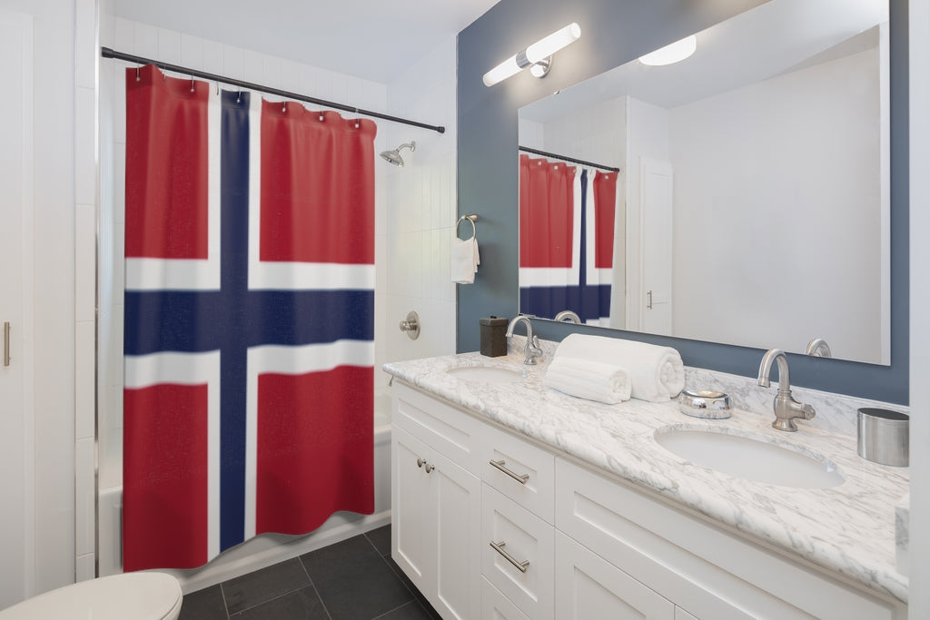 Bouvet Island Flag Stylish Design 71" x 74" Elegant Waterproof Shower Curtain for a Spa-like Bathroom Paradise Exceptional Craftsmanship-Express Your Love Gifts