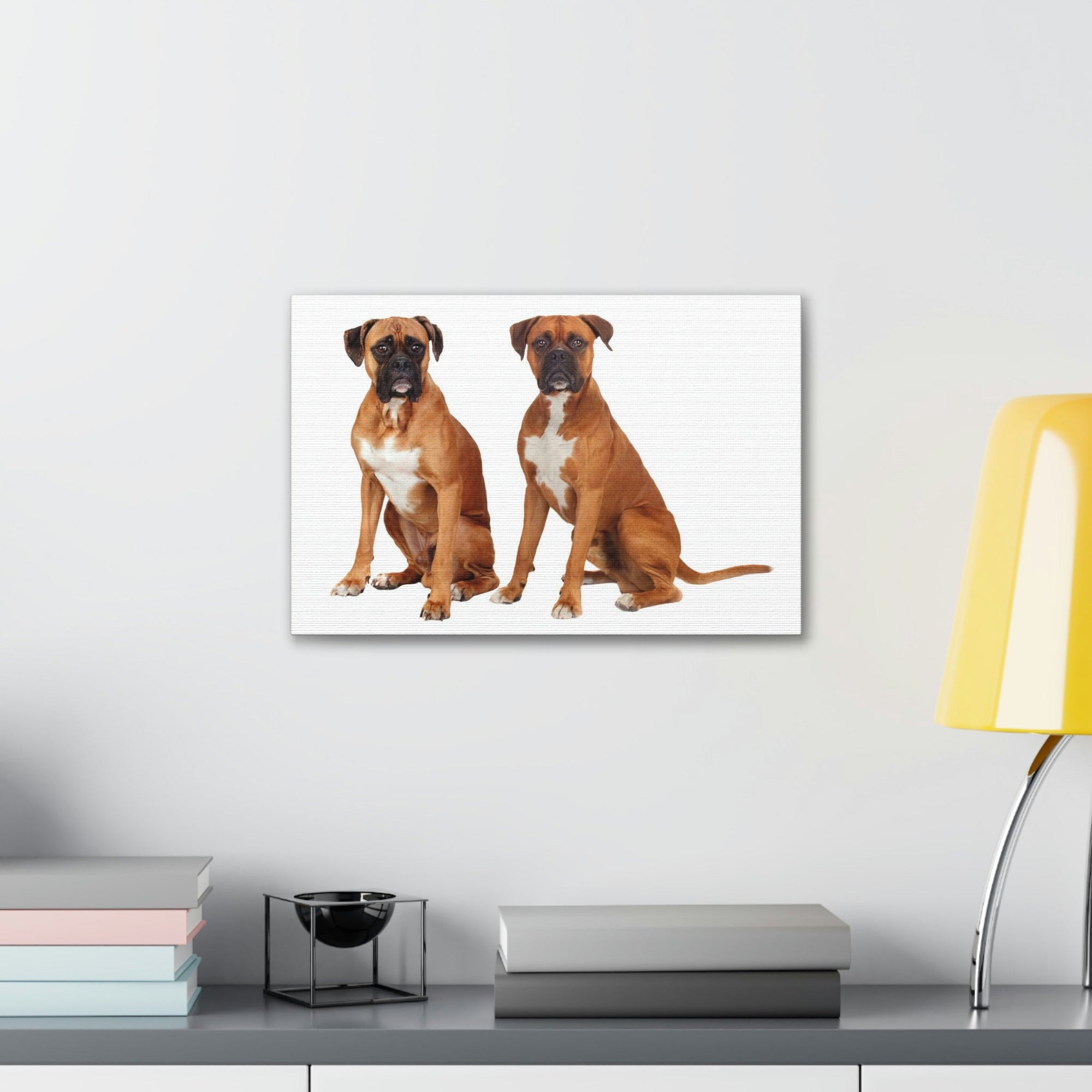 Scripture Walls Boxer Dog Couple Boxer Dog Troop Print Animal Wall Art Wildlife Canvas Prints Wall Art Ready to Hang Unframed-Express Your Love Gifts