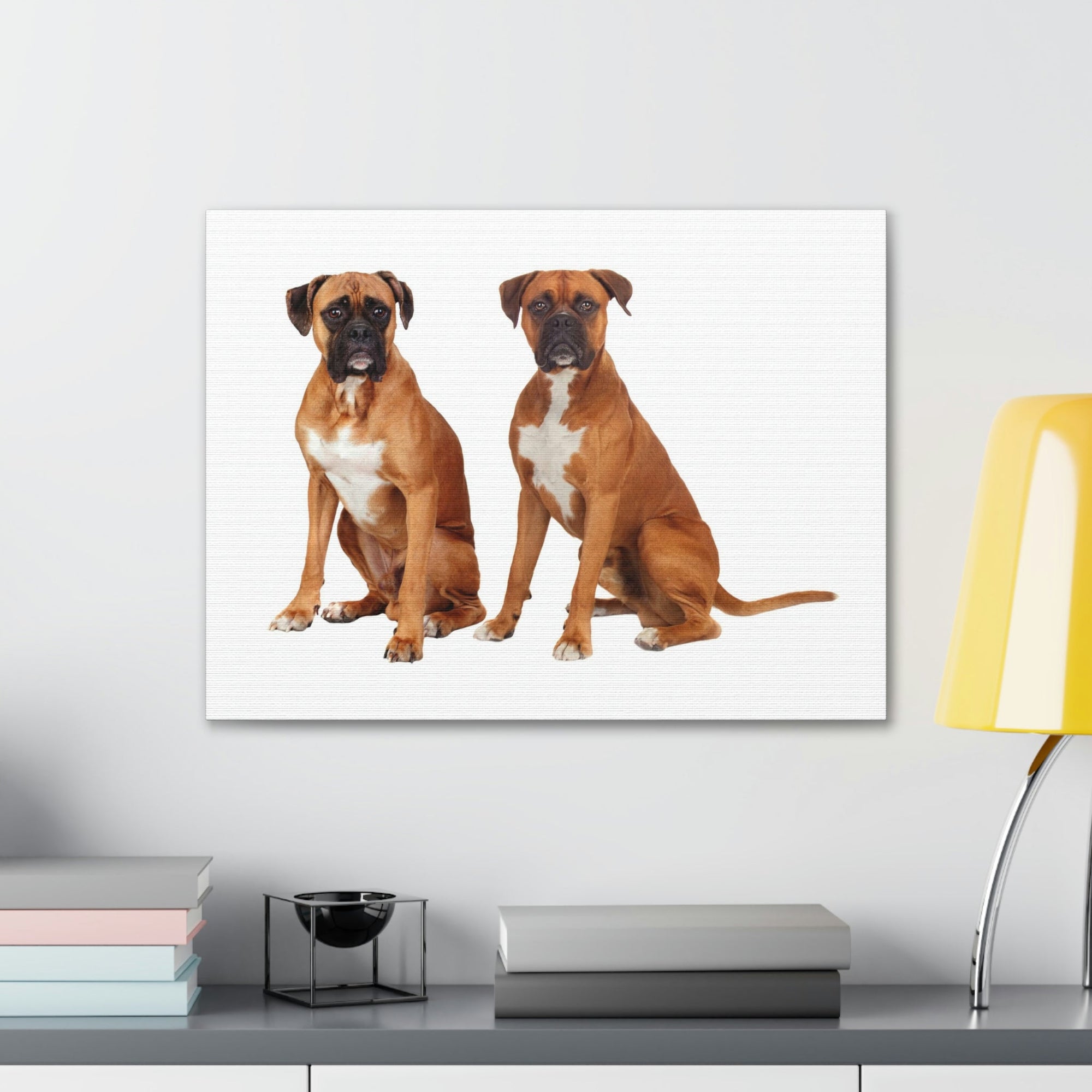 Scripture Walls Boxer Dog Couple Boxer Dog Troop Print Animal Wall Art Wildlife Canvas Prints Wall Art Ready to Hang Unframed-Express Your Love Gifts