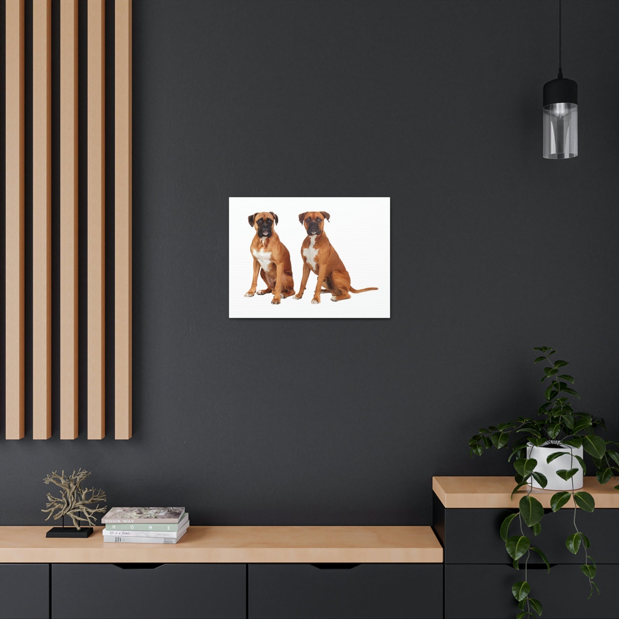 Scripture Walls Boxer Dog Couple Boxer Dog Troop Print Animal Wall Art Wildlife Canvas Prints Wall Art Ready to Hang Unframed-Express Your Love Gifts