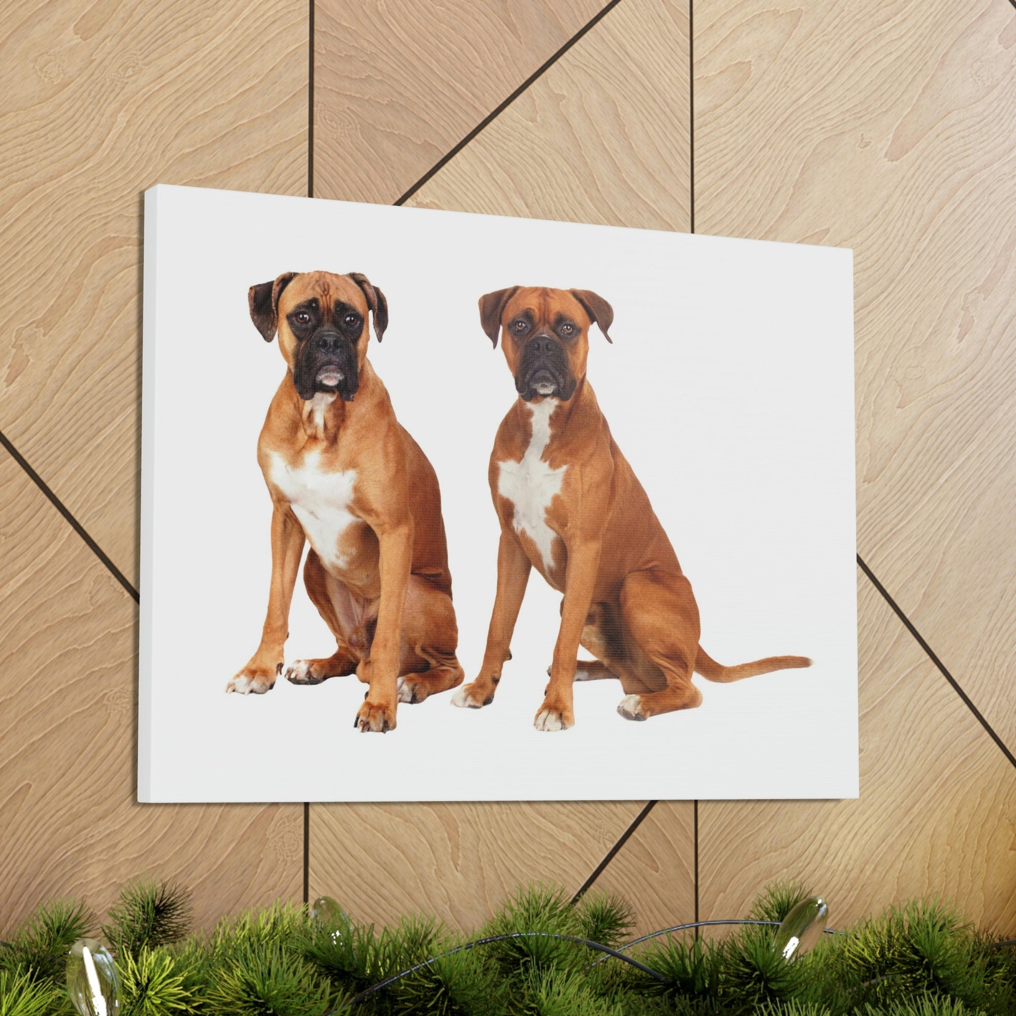 Scripture Walls Boxer Dog Couple Boxer Dog Troop Print Animal Wall Art Wildlife Canvas Prints Wall Art Ready to Hang Unframed-Express Your Love Gifts