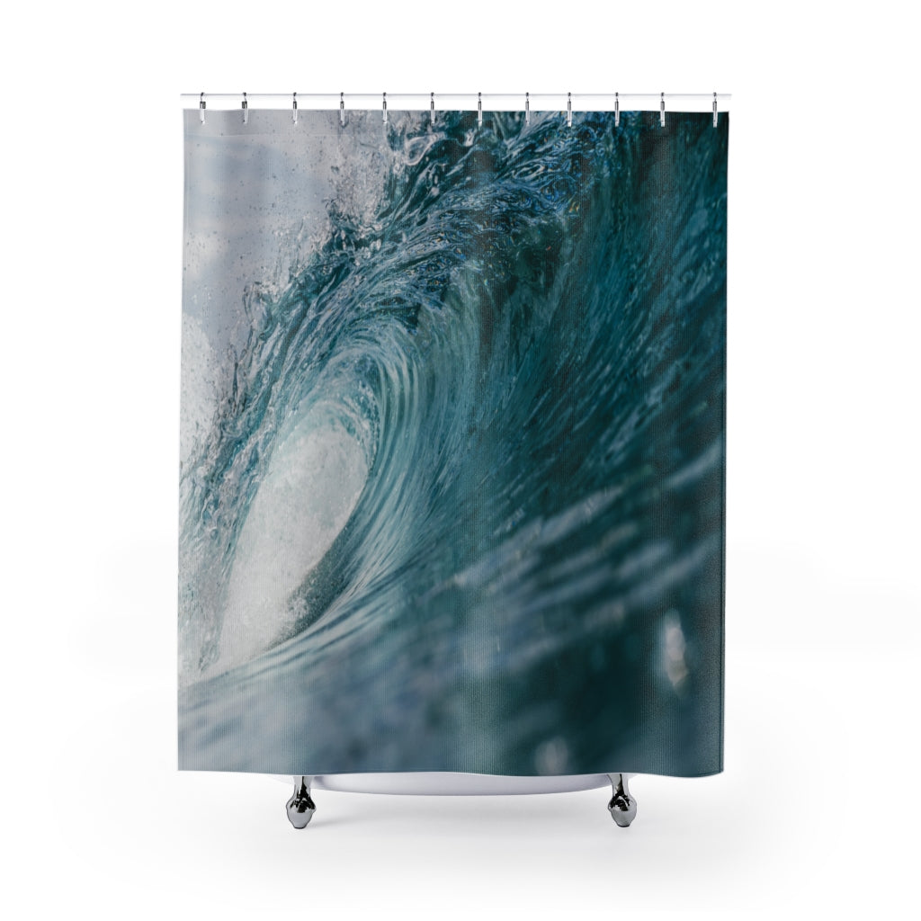 Breaking Wave Sea Stylish Design 71&quot; x 74&quot; Elegant Waterproof Shower Curtain for a Spa-like Bathroom Paradise Exceptional Craftsmanship-Express Your Love Gifts