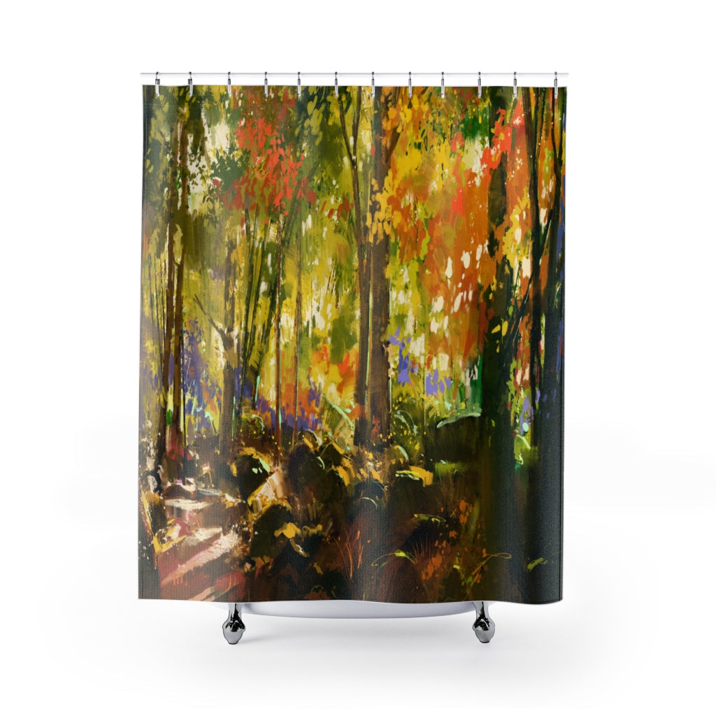 Bright Forest Beautiful Stylish Design 71&quot; x 74&quot; Elegant Waterproof Shower Curtain for a Spa-like Bathroom Paradise Exceptional Craftsmanship-Express Your Love Gifts