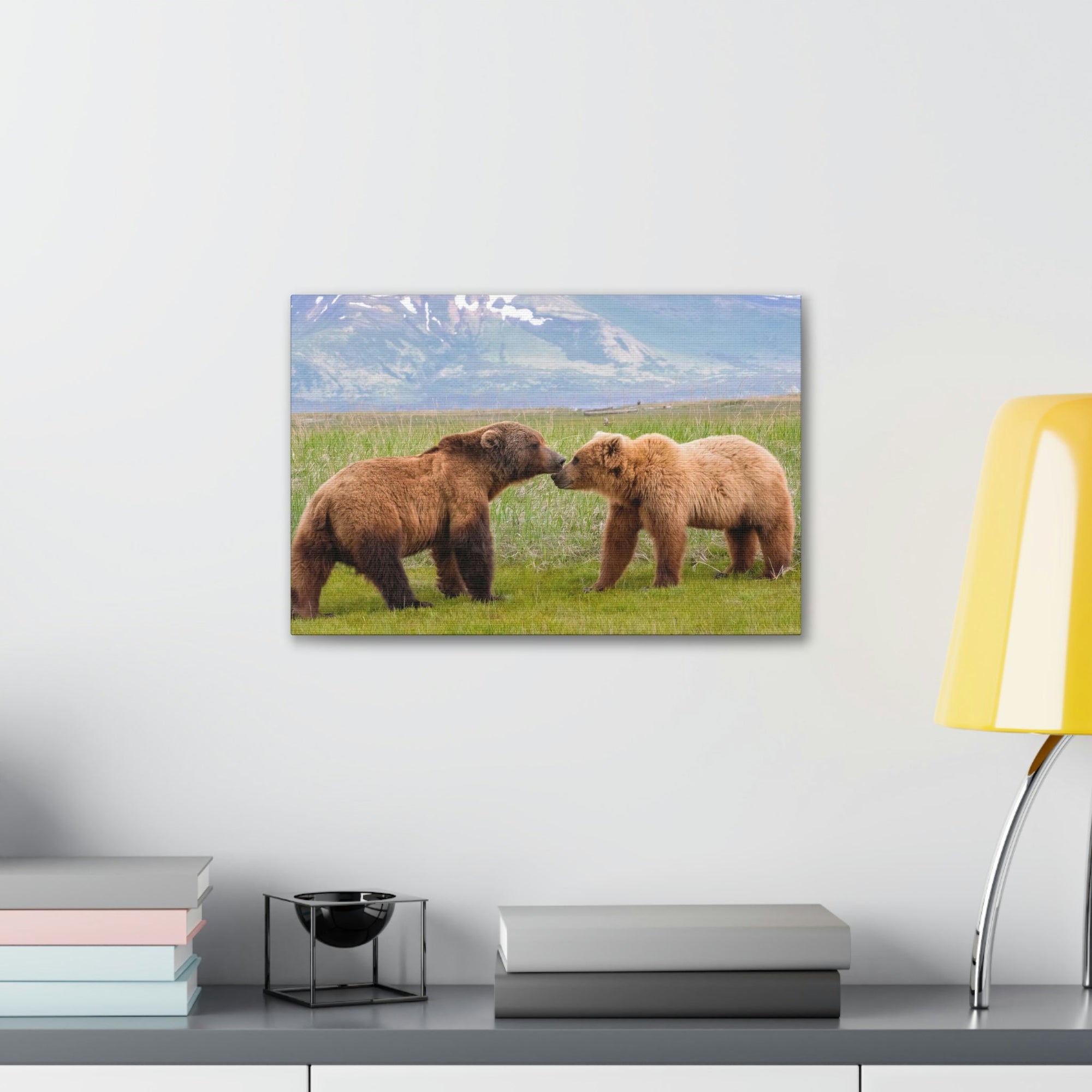 Scripture Walls Brown Bear Couple Brown Bear Troop Print Animal Wall Art Wildlife Canvas Prints Wall Art Ready to Hang Unframed-Express Your Love Gifts