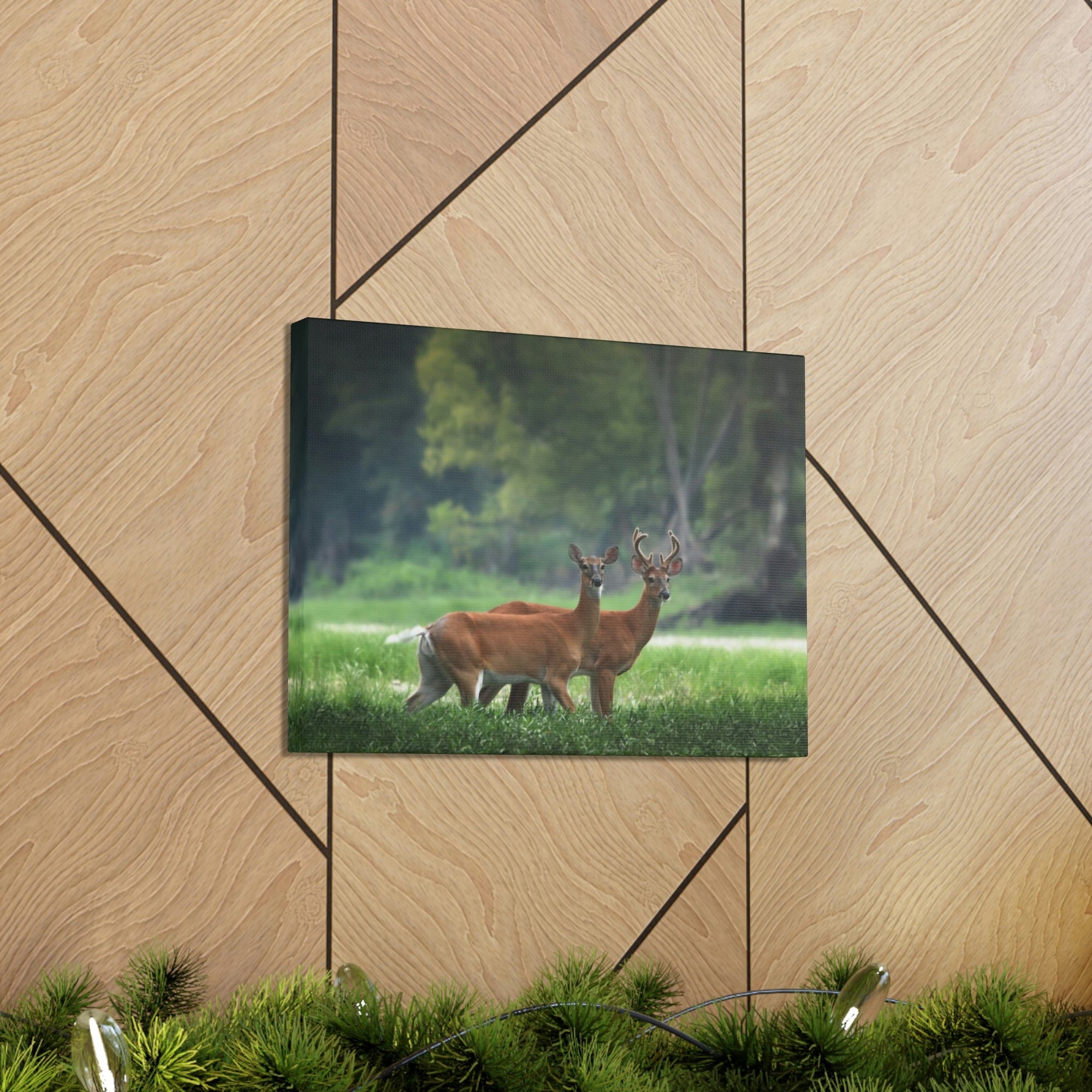 Scripture Walls Buck Couple Buck Troop Print Animal Wall Art Wildlife Canvas Prints Wall Art Ready to Hang Unframed-Express Your Love Gifts