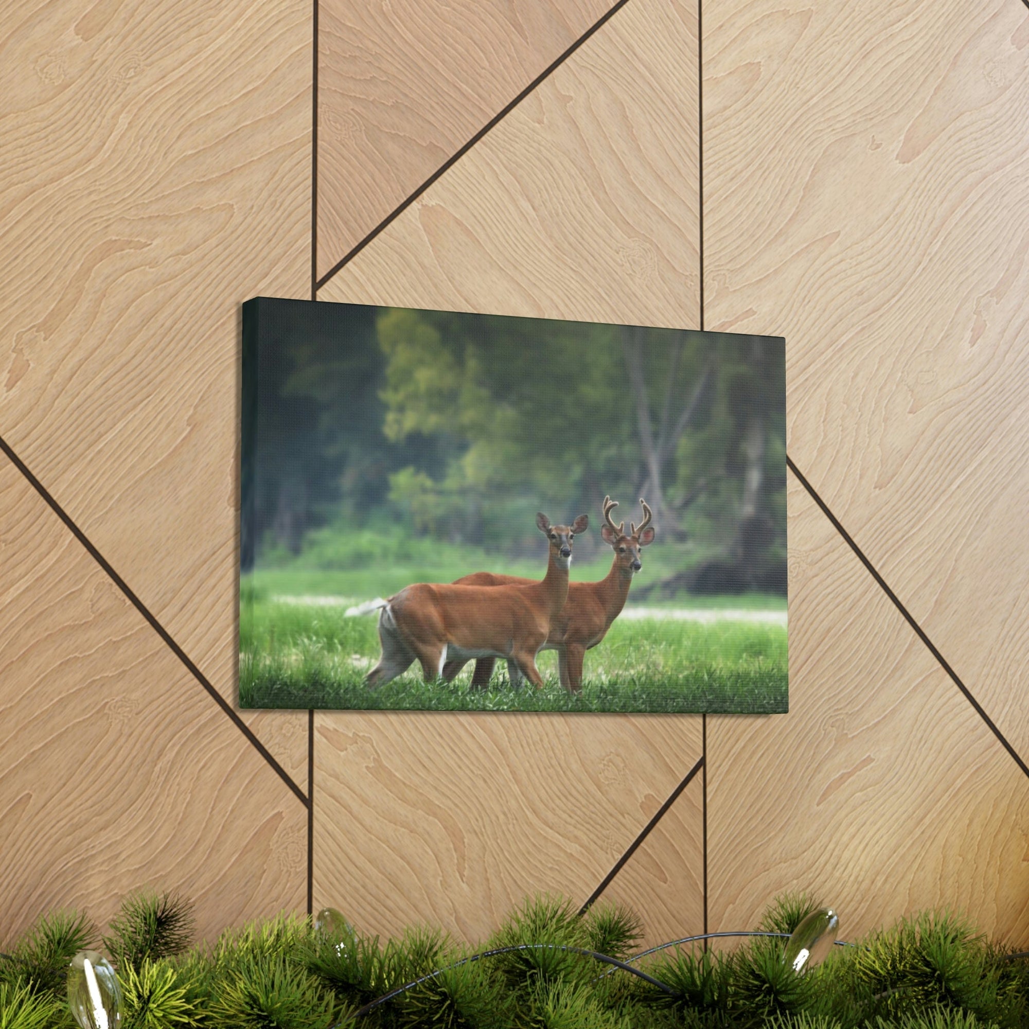 Scripture Walls Buck Couple Buck Troop Print Animal Wall Art Wildlife Canvas Prints Wall Art Ready to Hang Unframed-Express Your Love Gifts