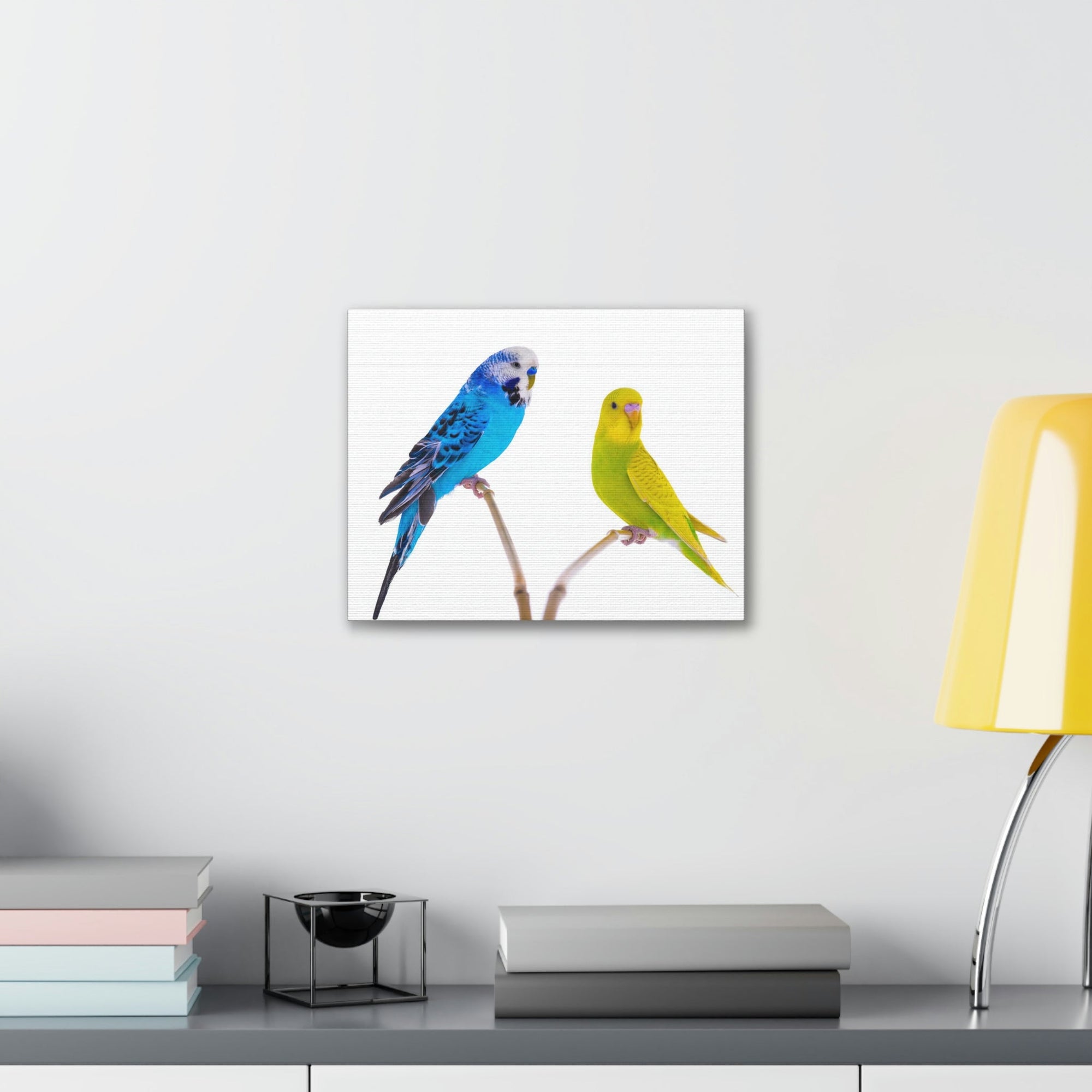 Scripture Walls Budgie Couple Budgie Troop Print Animal Wall Art Wildlife Canvas Prints Wall Art Ready to Hang Unframed-Express Your Love Gifts