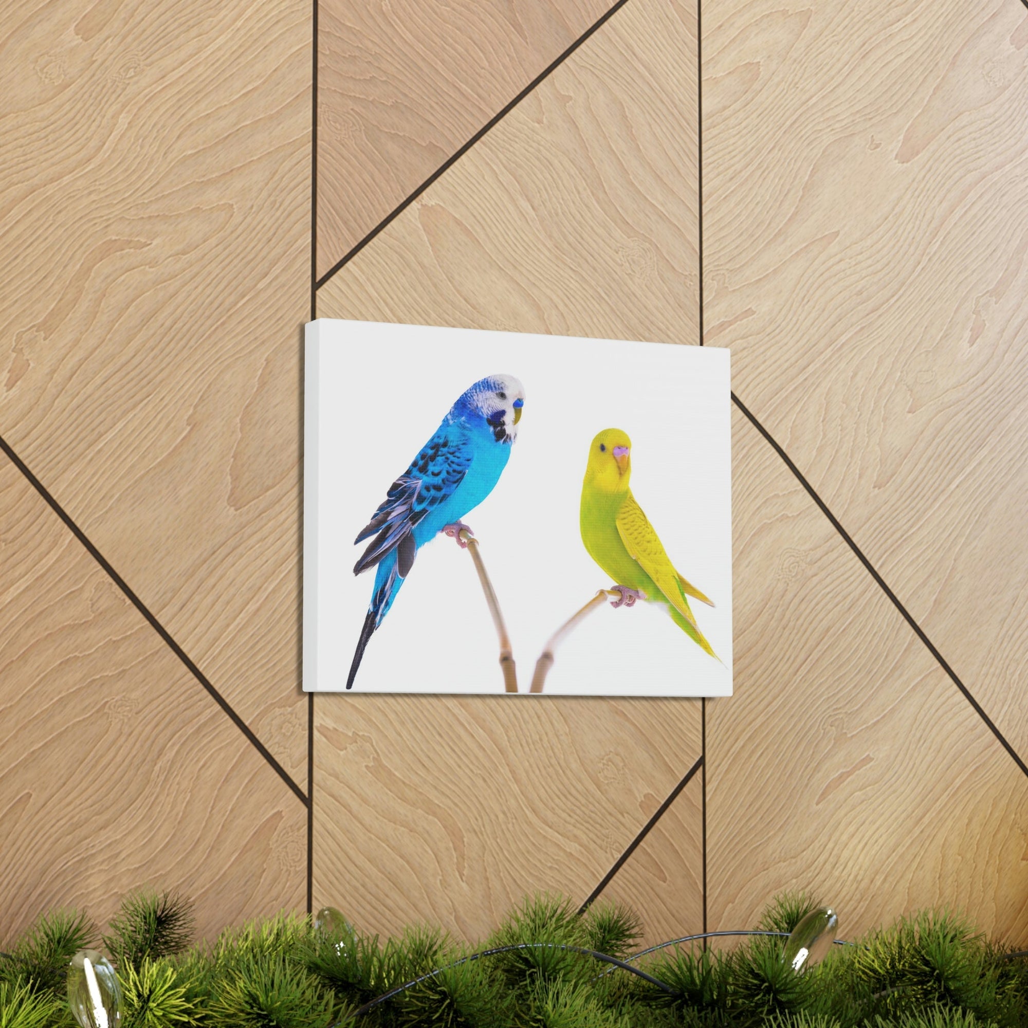 Scripture Walls Budgie Couple Budgie Troop Print Animal Wall Art Wildlife Canvas Prints Wall Art Ready to Hang Unframed-Express Your Love Gifts