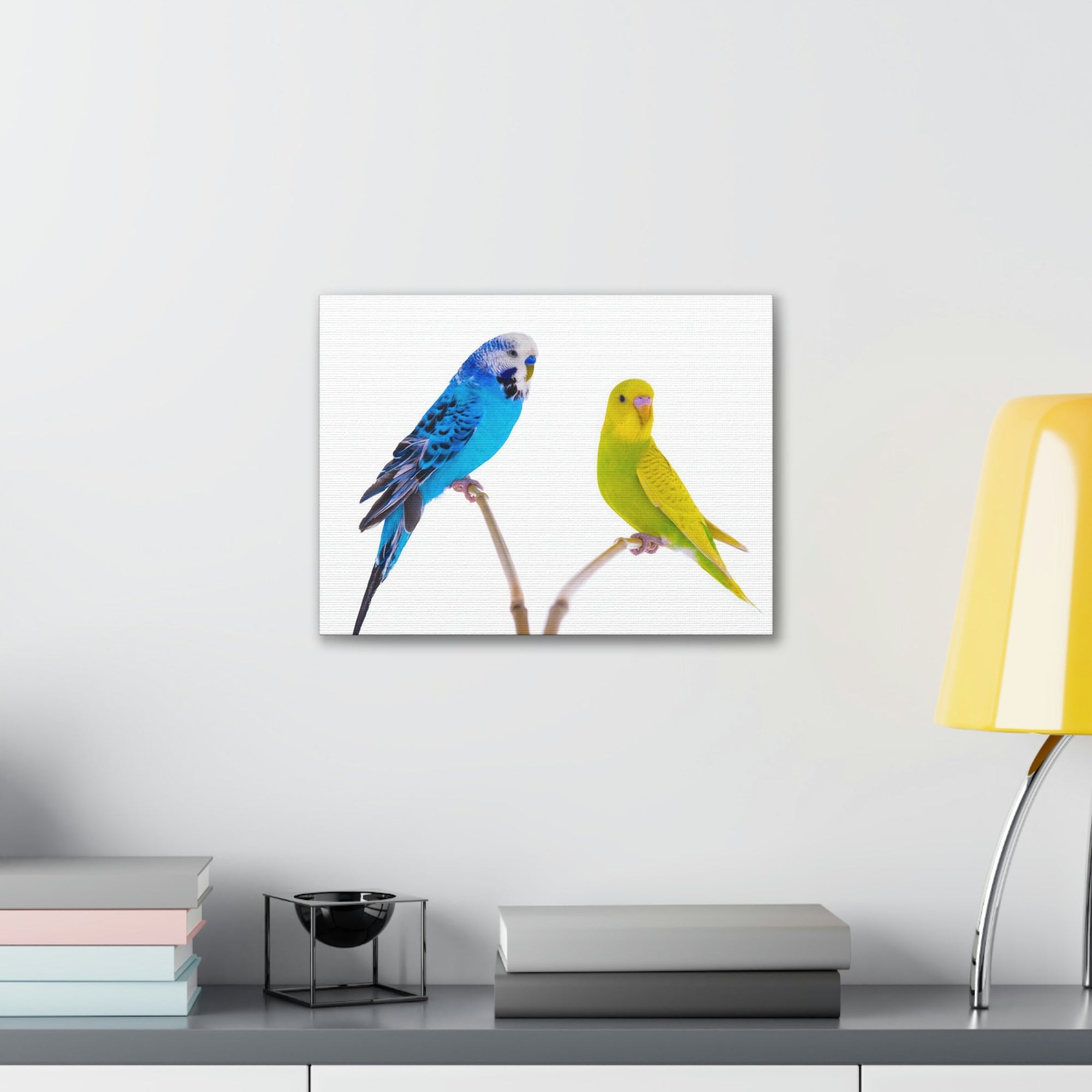 Scripture Walls Budgie Couple Budgie Troop Print Animal Wall Art Wildlife Canvas Prints Wall Art Ready to Hang Unframed-Express Your Love Gifts