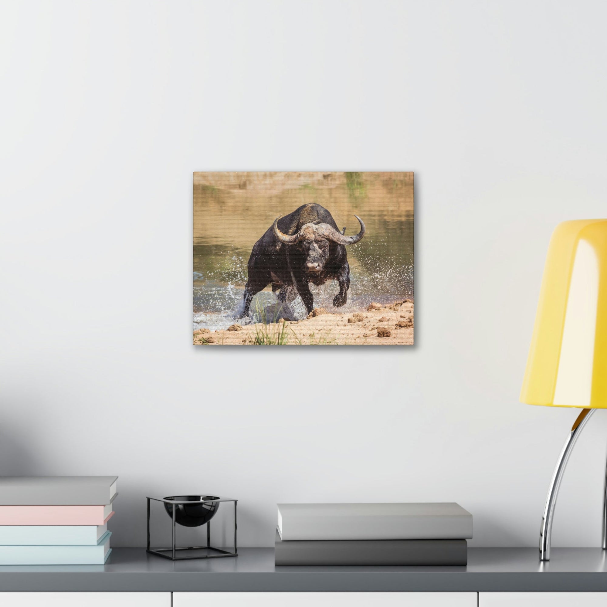 Scripture Walls Buffalo Hunting Buffalo on Hunt Print Animal Wall Art Wildlife Canvas Prints Wall Art Ready to Hang Unframed-Express Your Love Gifts