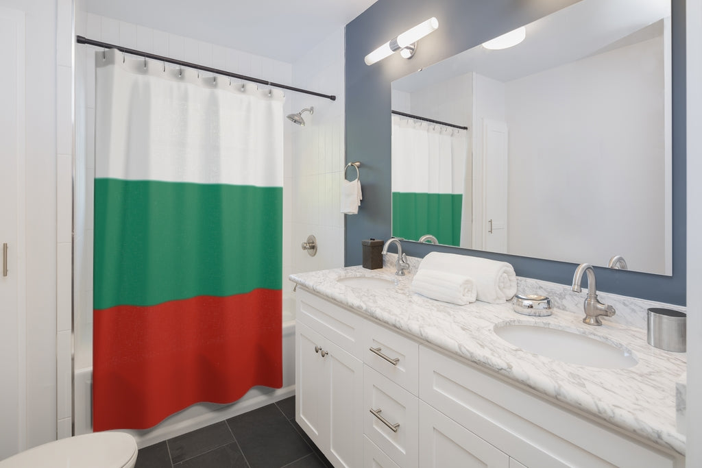 Bulgaria Flag Stylish Design 71" x 74" Elegant Waterproof Shower Curtain for a Spa-like Bathroom Paradise Exceptional Craftsmanship-Express Your Love Gifts