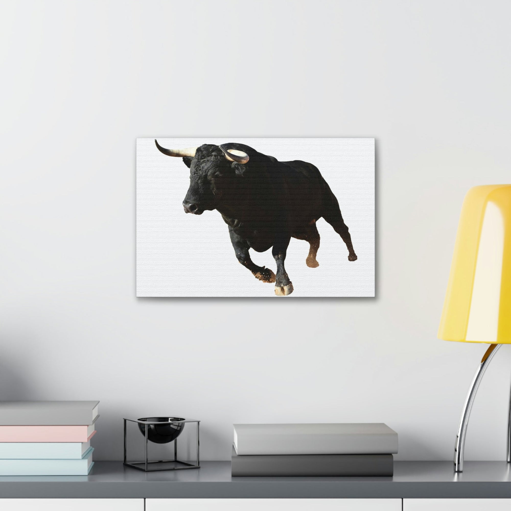 Scripture Walls Bull Hunting Bull on Hunt Print Animal Wall Art Wildlife Canvas Prints Wall Art Ready to Hang Unframed-Express Your Love Gifts