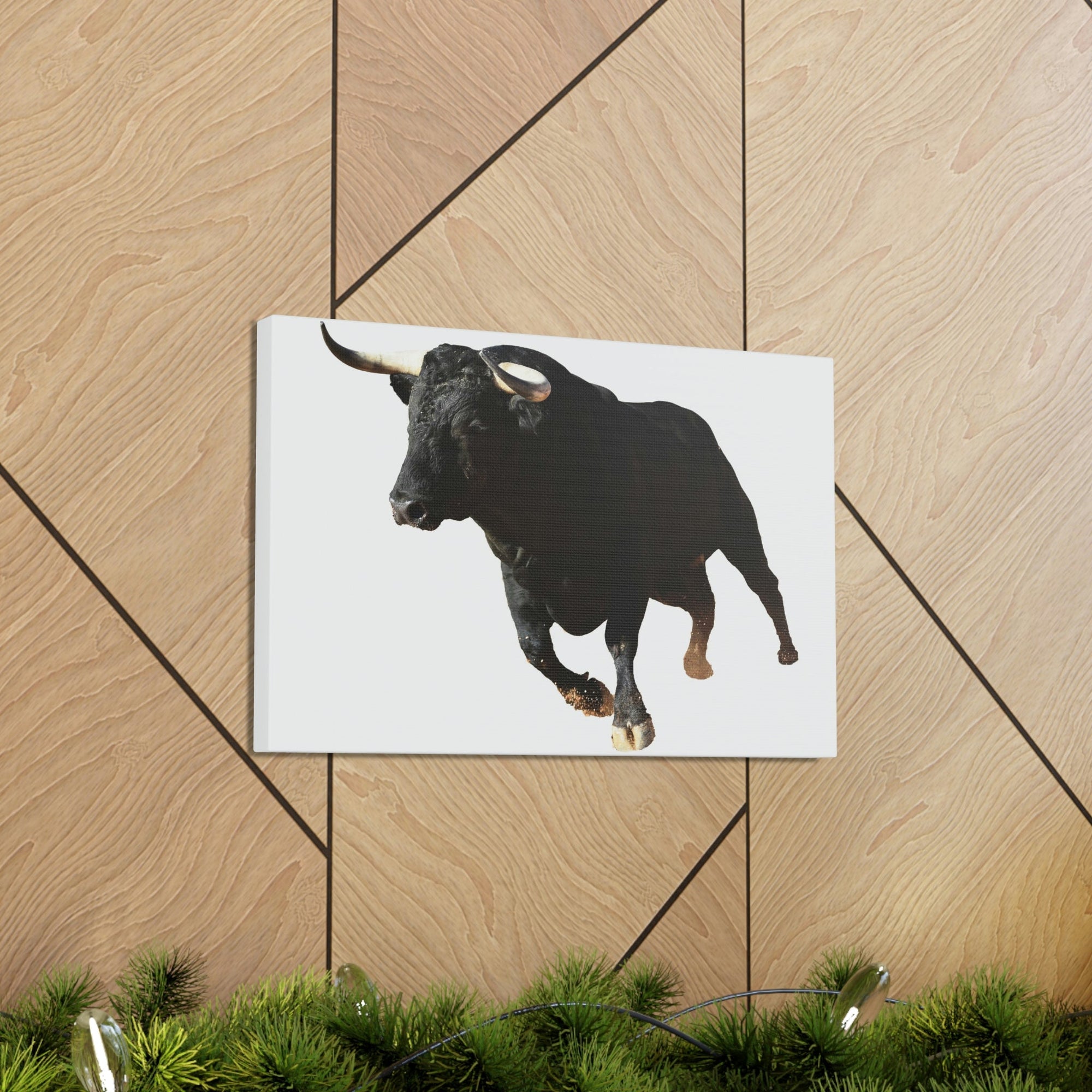 Scripture Walls Bull Hunting Bull on Hunt Print Animal Wall Art Wildlife Canvas Prints Wall Art Ready to Hang Unframed-Express Your Love Gifts