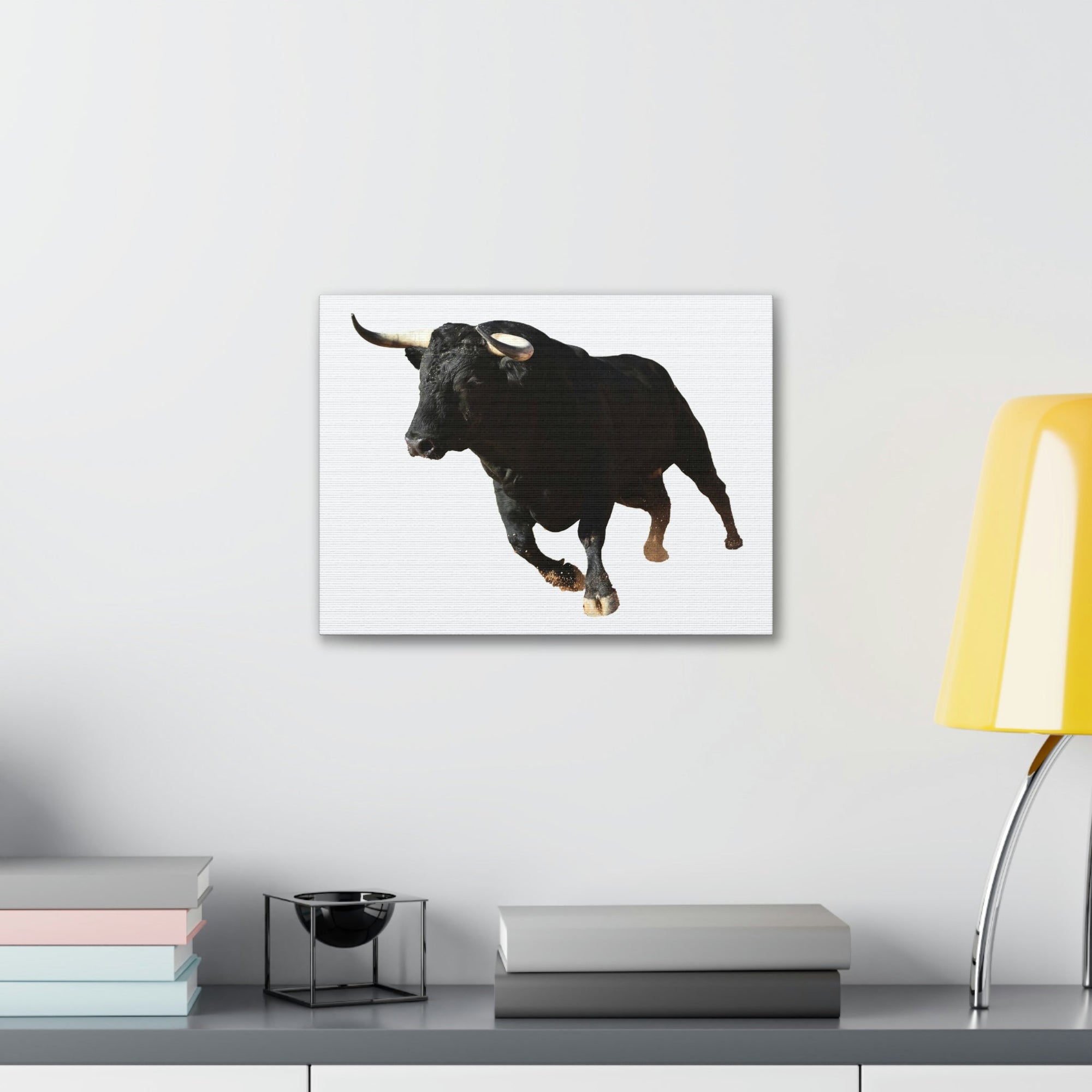 Scripture Walls Bull Hunting Bull on Hunt Print Animal Wall Art Wildlife Canvas Prints Wall Art Ready to Hang Unframed-Express Your Love Gifts