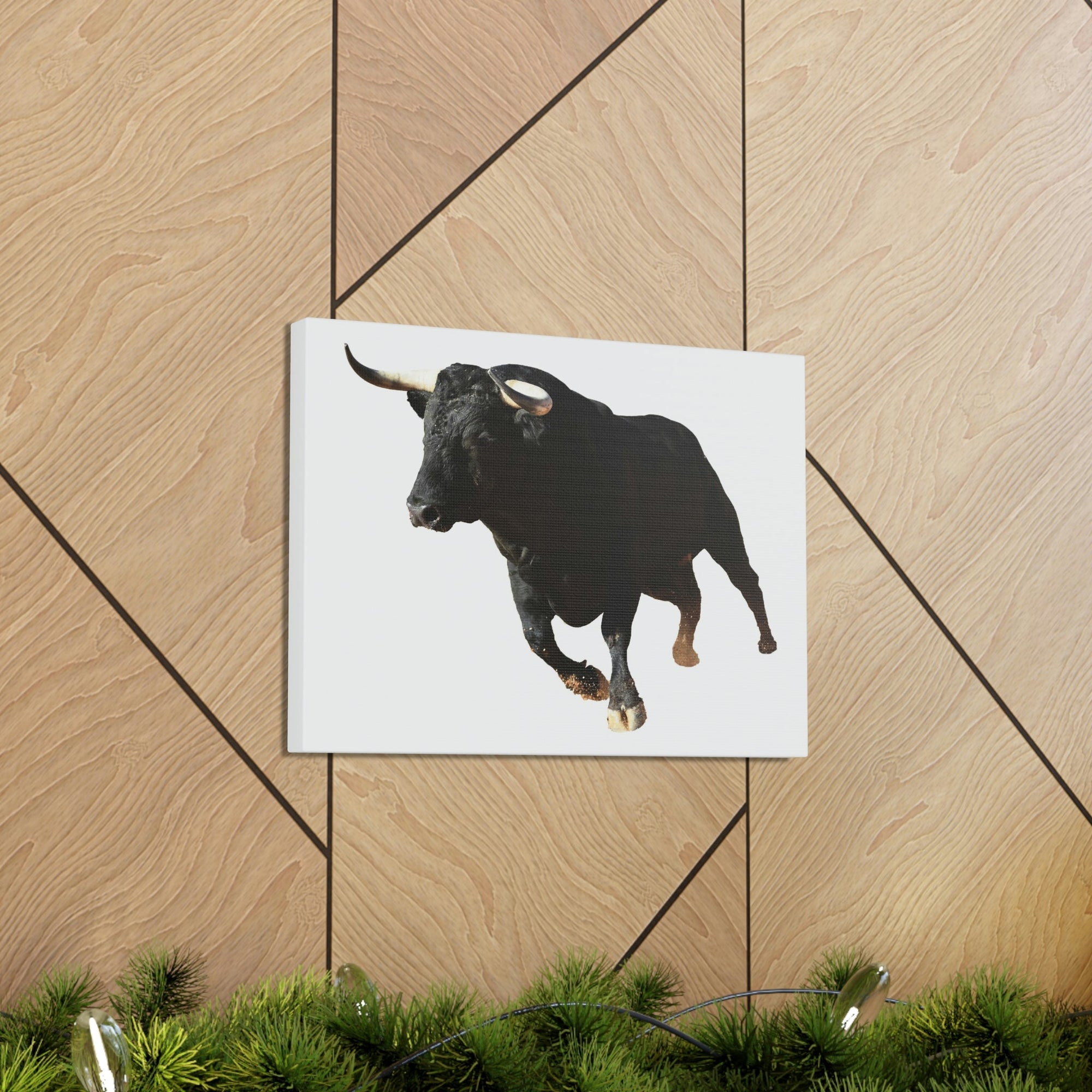 Scripture Walls Bull Hunting Bull on Hunt Print Animal Wall Art Wildlife Canvas Prints Wall Art Ready to Hang Unframed-Express Your Love Gifts