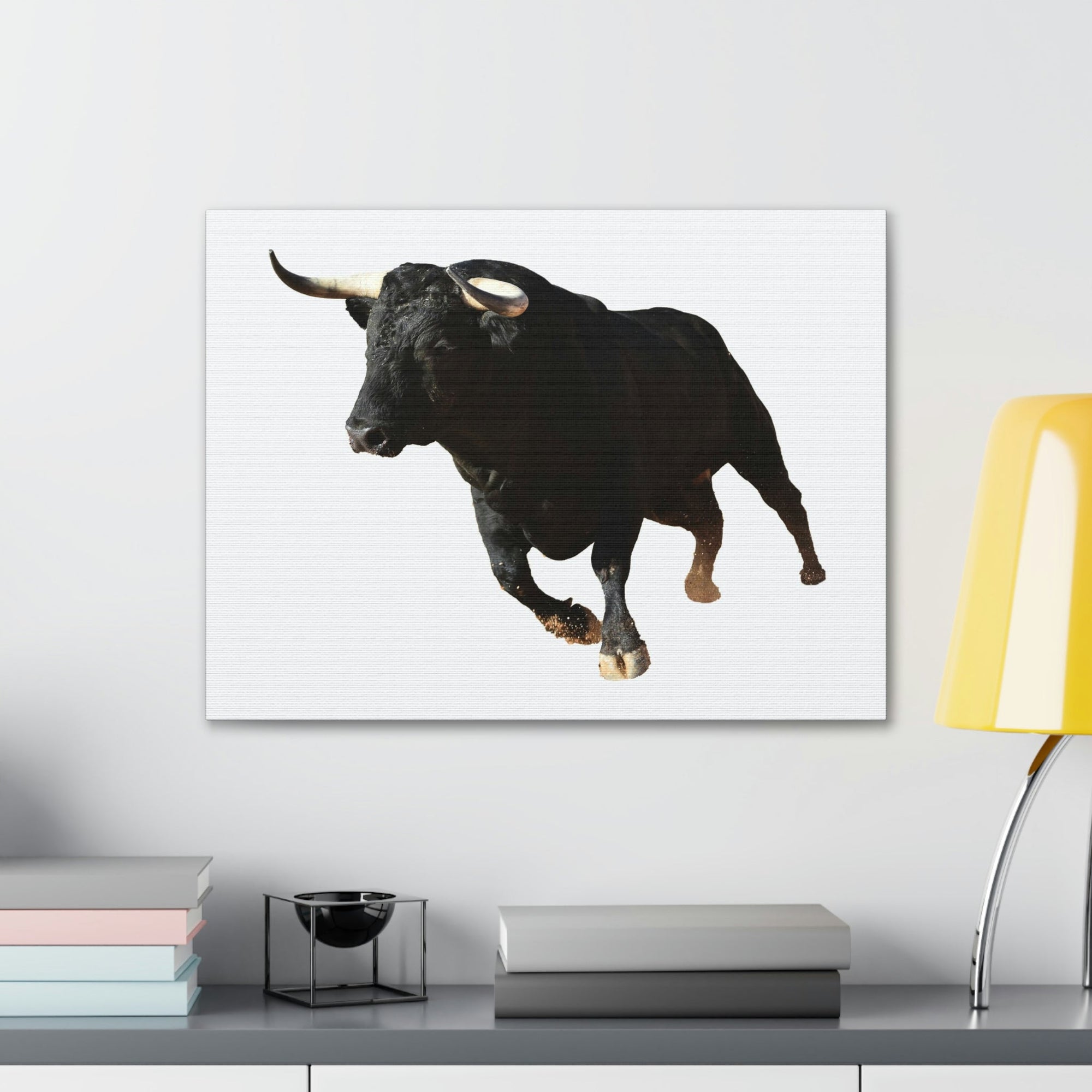 Scripture Walls Bull Hunting Bull on Hunt Print Animal Wall Art Wildlife Canvas Prints Wall Art Ready to Hang Unframed-Express Your Love Gifts