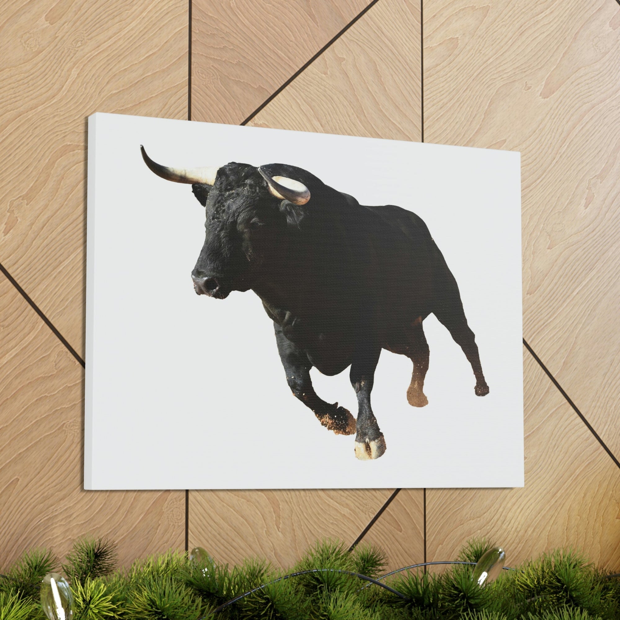 Scripture Walls Bull Hunting Bull on Hunt Print Animal Wall Art Wildlife Canvas Prints Wall Art Ready to Hang Unframed-Express Your Love Gifts