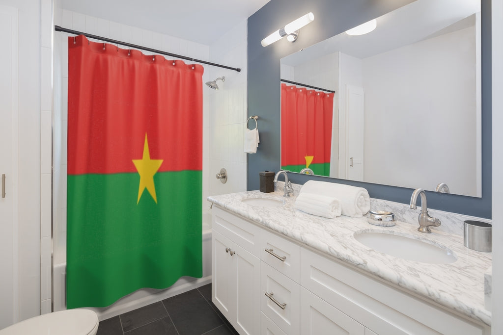 Burkina Faso Stylish Design 71" x 74" Elegant Waterproof Shower Curtain for a Spa-like Bathroom Paradise Exceptional Craftsmanship-Express Your Love Gifts