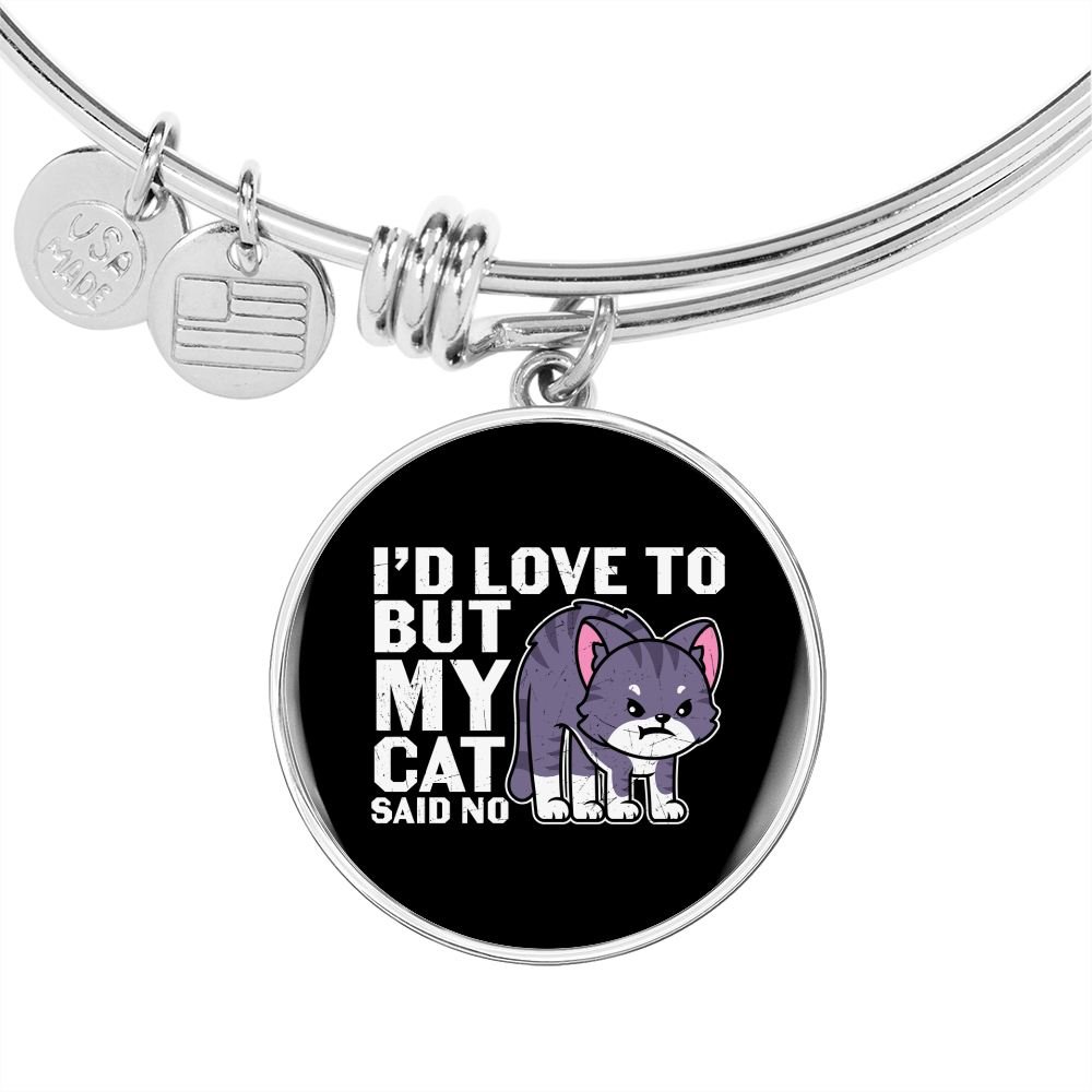 But My Cat Bracelet Stainless Steel or 18k Gold Circle Bangle-Express Your Love Gifts