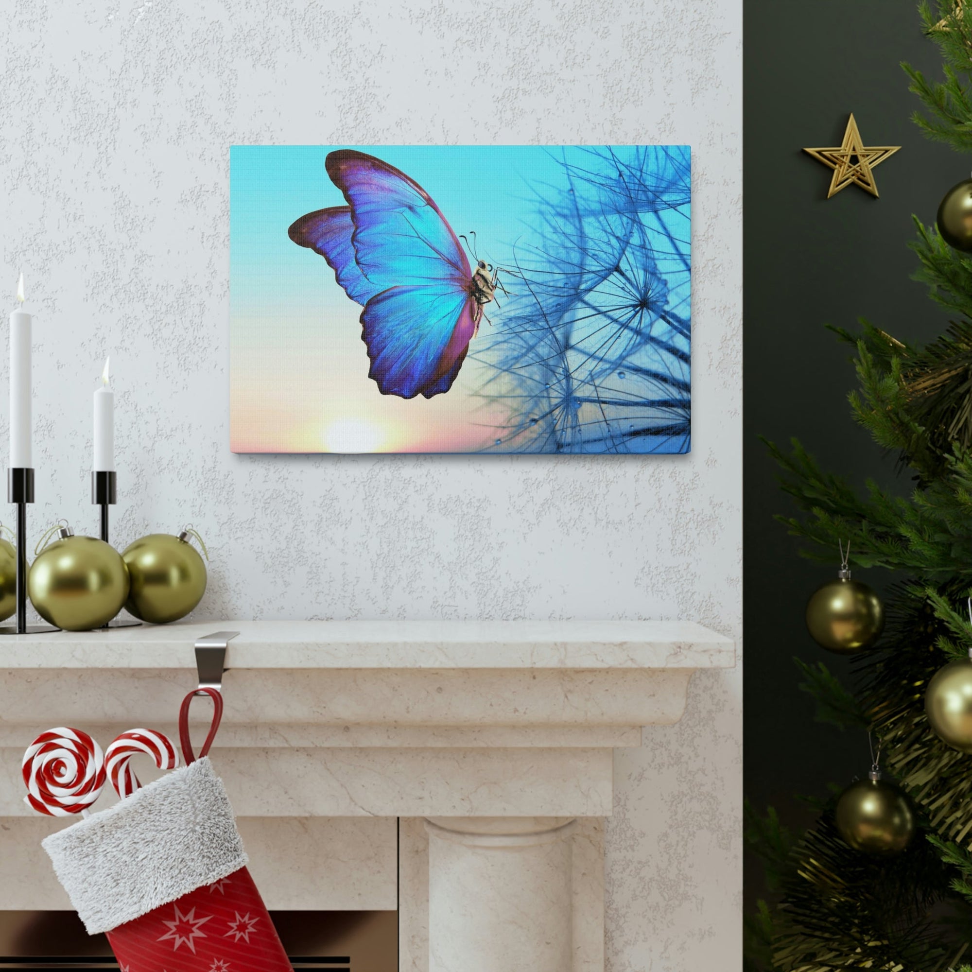 Scripture Walls Butterfly Hunting Butterfly on Hunt Print Animal Wall Art Wildlife Canvas Prints Wall Art Ready to Hang Unframed-Express Your Love Gifts