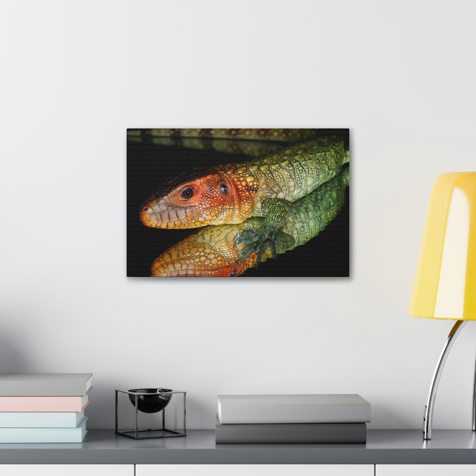 Scripture Walls Caiman Lizard Hunting Caiman Lizard on Hunt Print Animal Wall Art Wildlife Canvas Prints Wall Art Ready to Hang Unframed-Express Your Love Gifts