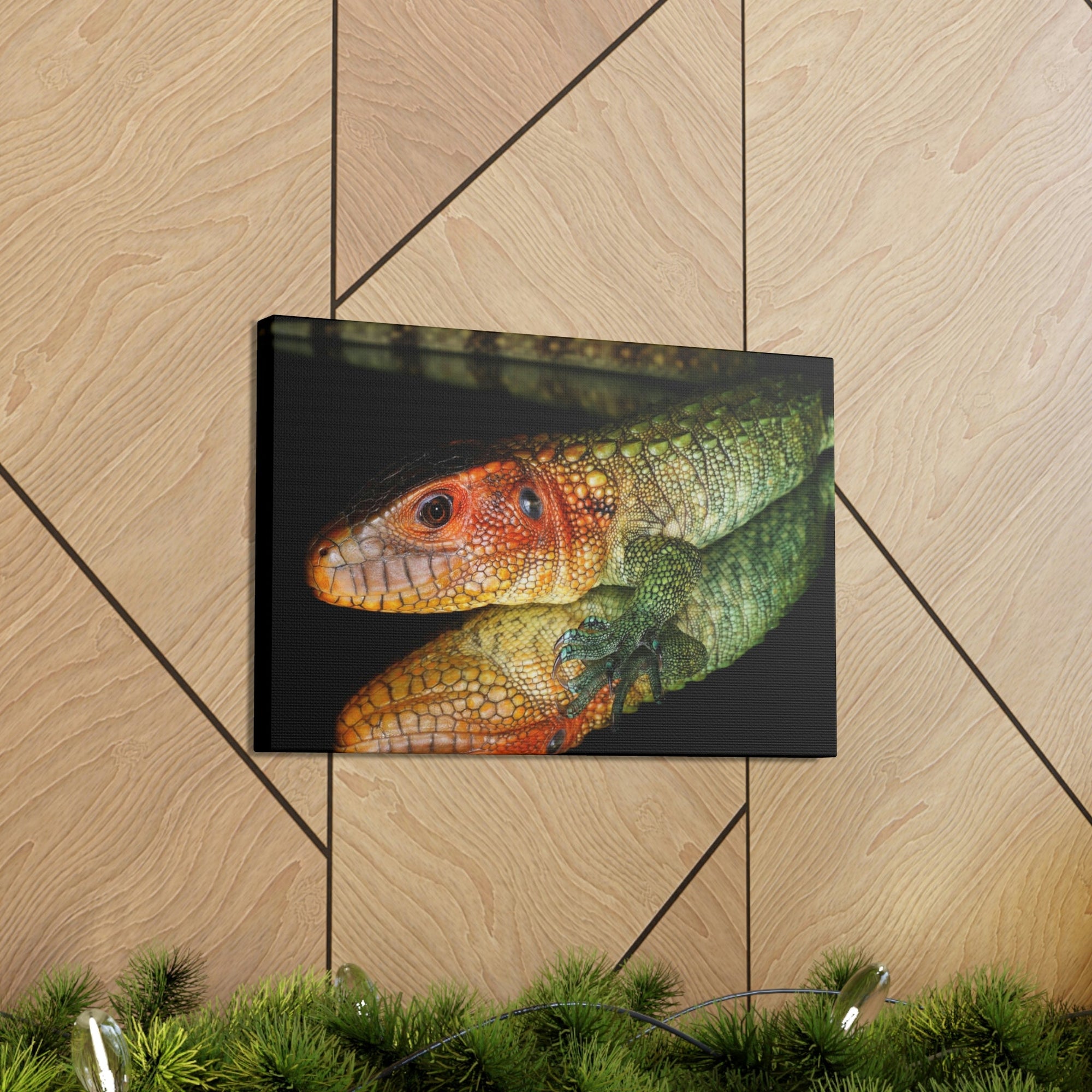 Scripture Walls Caiman Lizard Hunting Caiman Lizard on Hunt Print Animal Wall Art Wildlife Canvas Prints Wall Art Ready to Hang Unframed-Express Your Love Gifts