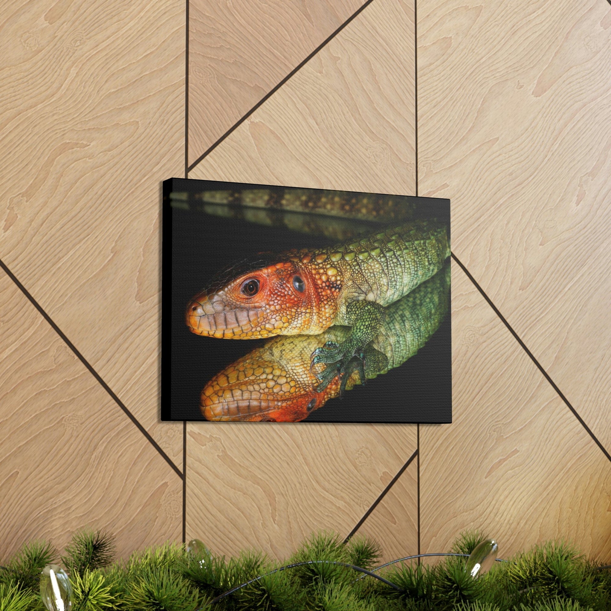 Scripture Walls Caiman Lizard Hunting Caiman Lizard on Hunt Print Animal Wall Art Wildlife Canvas Prints Wall Art Ready to Hang Unframed-Express Your Love Gifts