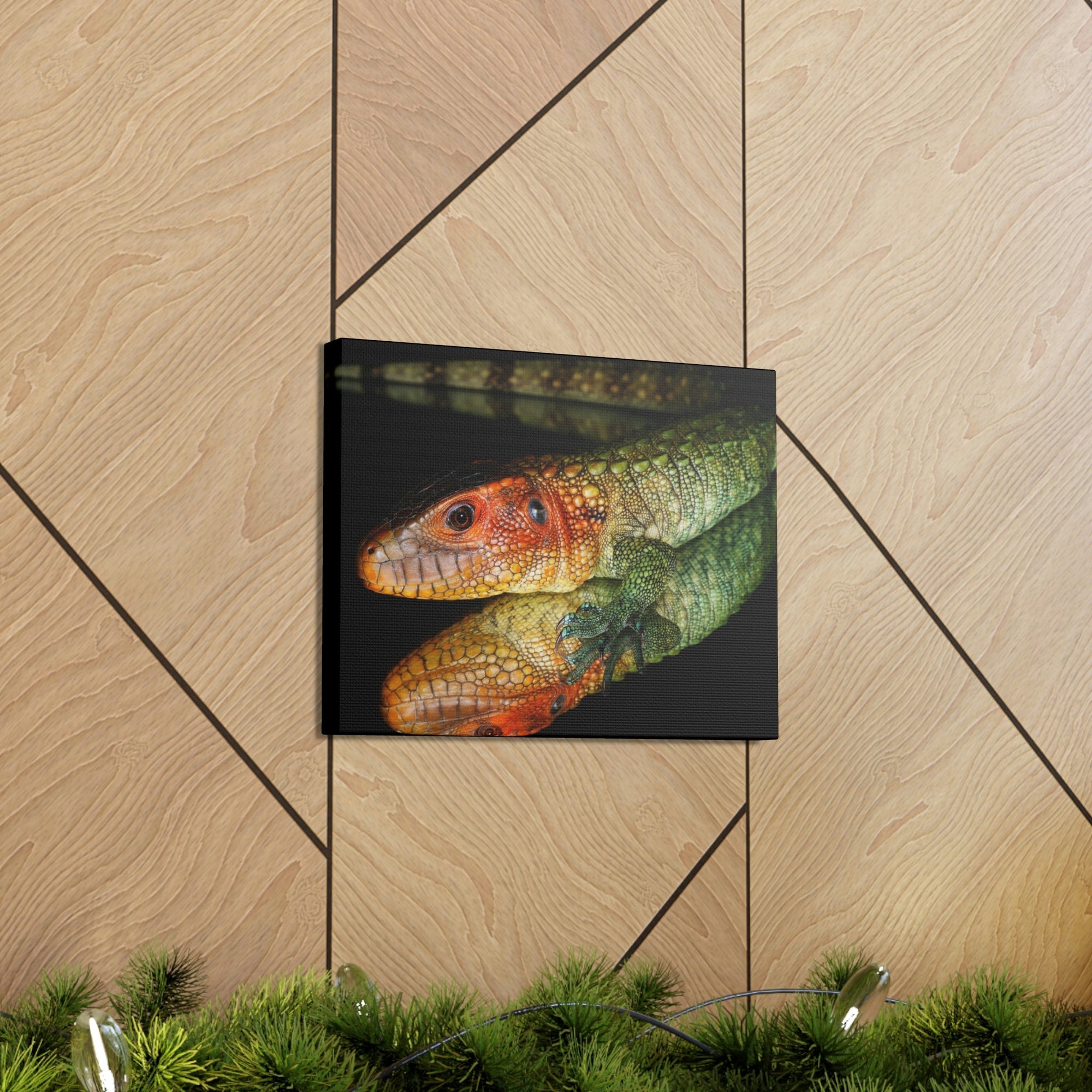 Scripture Walls Caiman Lizard Hunting Caiman Lizard on Hunt Print Animal Wall Art Wildlife Canvas Prints Wall Art Ready to Hang Unframed-Express Your Love Gifts