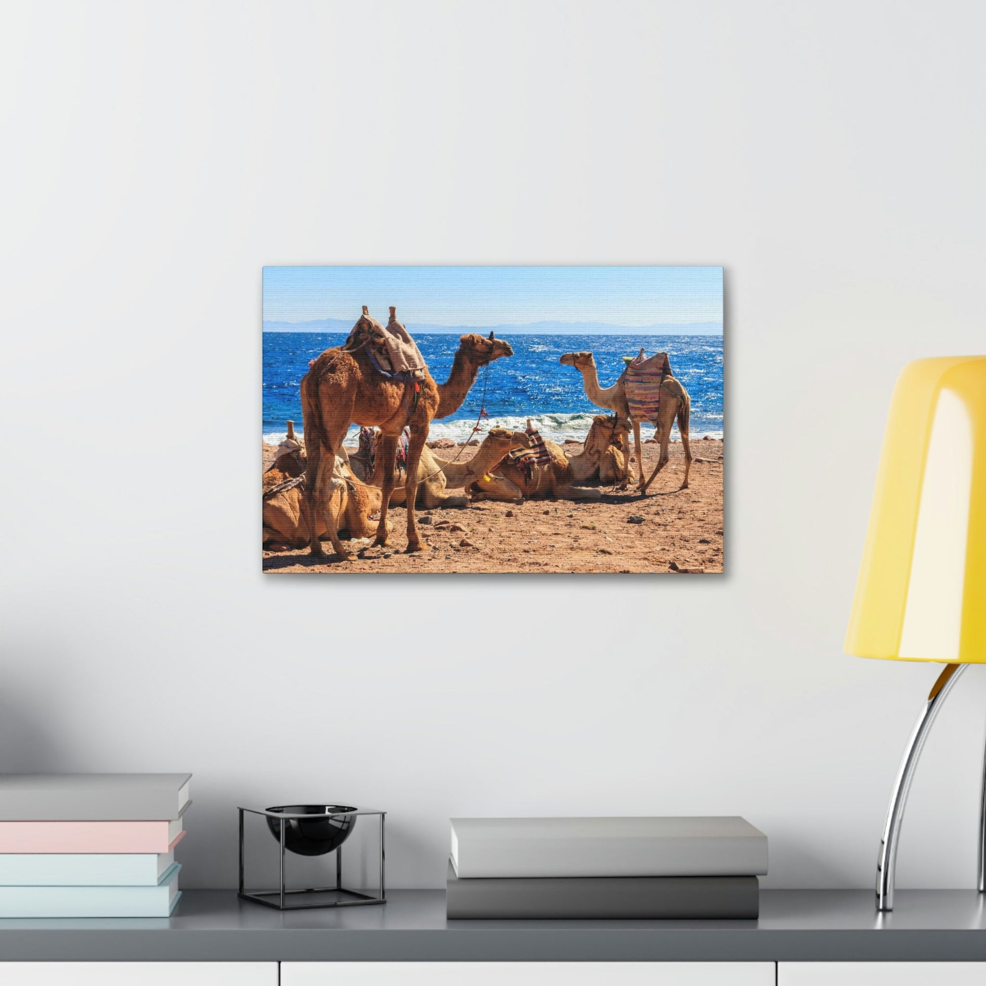 Scripture Walls Camel Couple Camel Troop Print Animal Wall Art Wildlife Canvas Prints Wall Art Ready to Han Unframed-Express Your Love Gifts