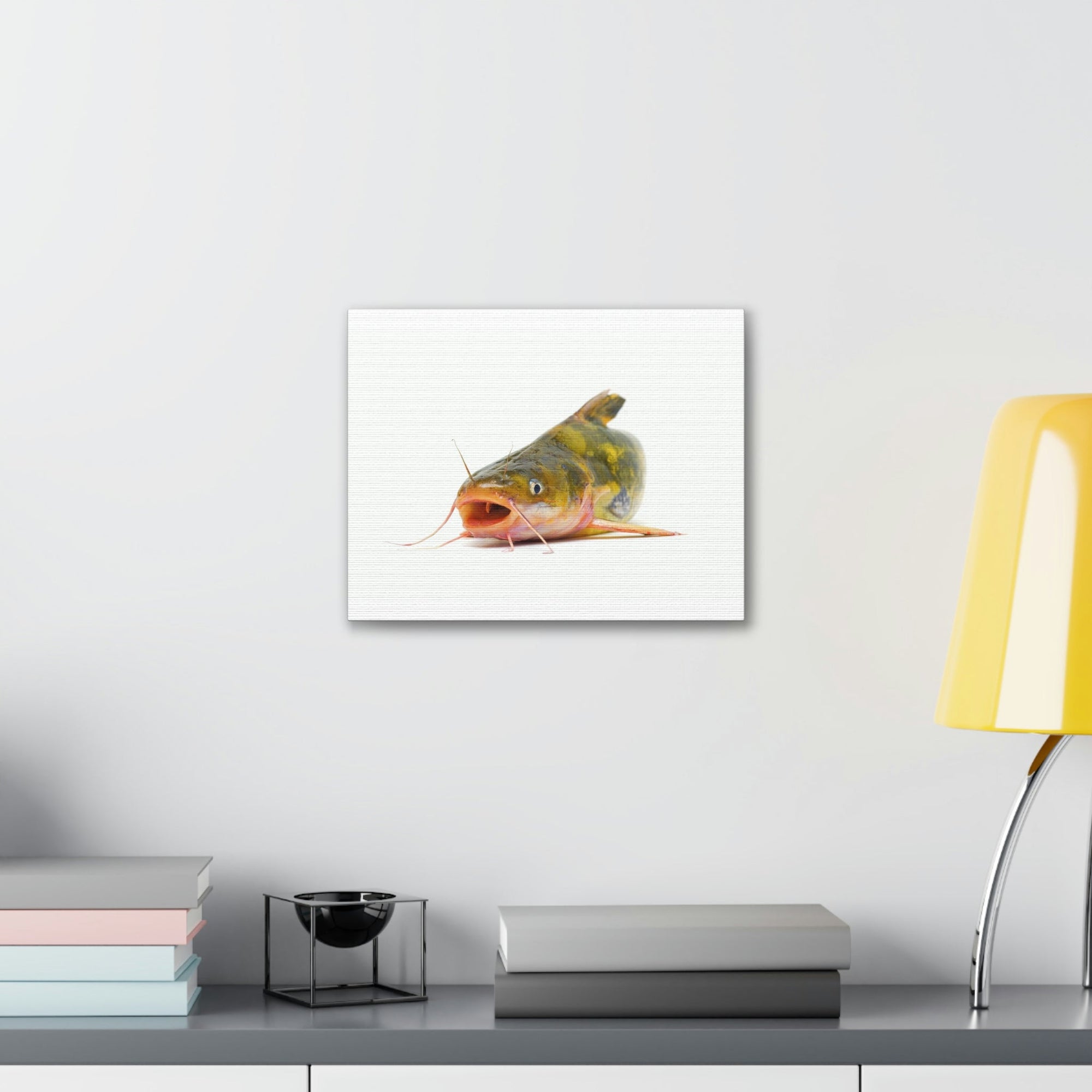 Scripture Walls Catfish Hunting Catfish on Hunt Print Animal Wall Art Wildlife Canvas Prints Wall Art Ready to Hang Unframed-Express Your Love Gifts