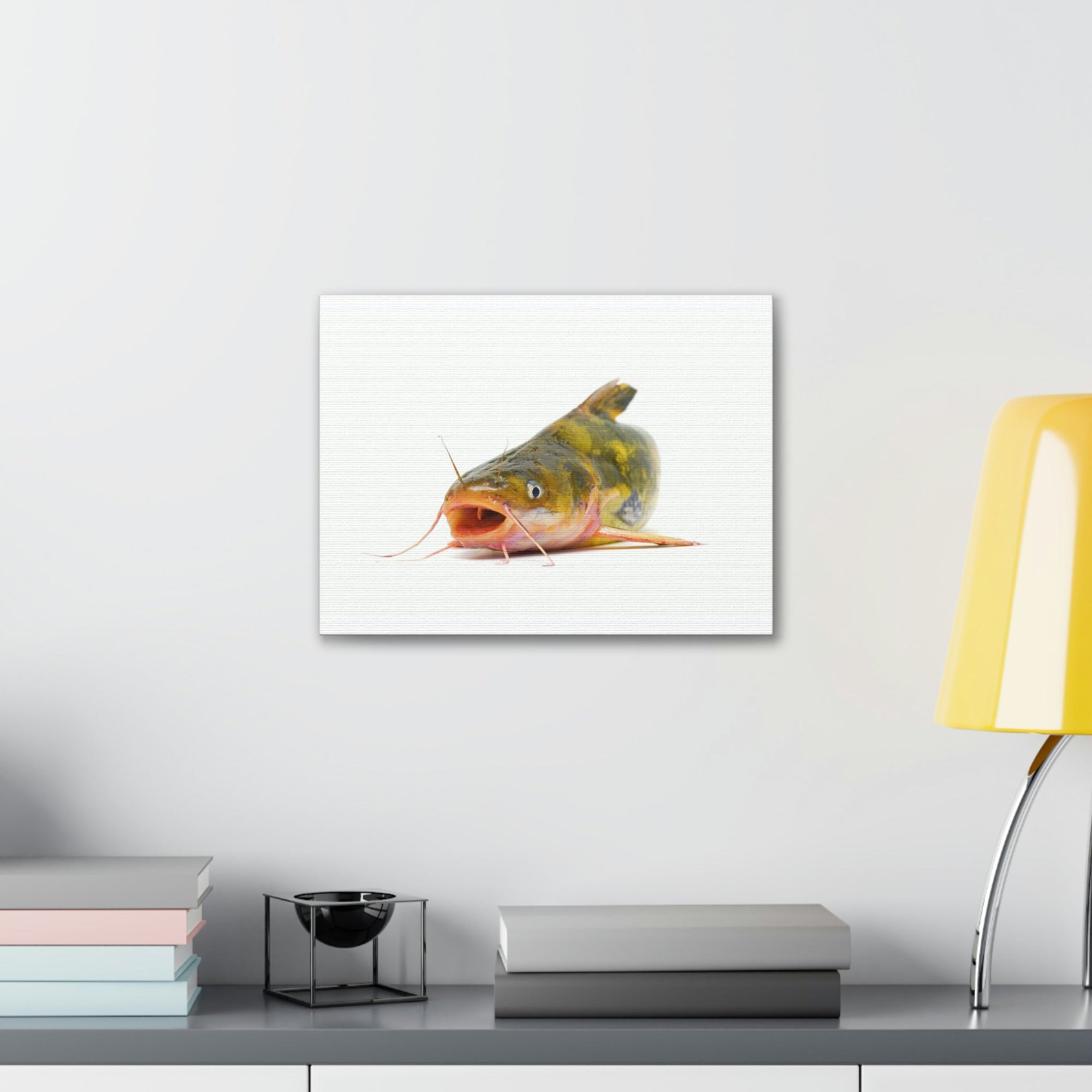 Scripture Walls Catfish Hunting Catfish on Hunt Print Animal Wall Art Wildlife Canvas Prints Wall Art Ready to Hang Unframed-Express Your Love Gifts