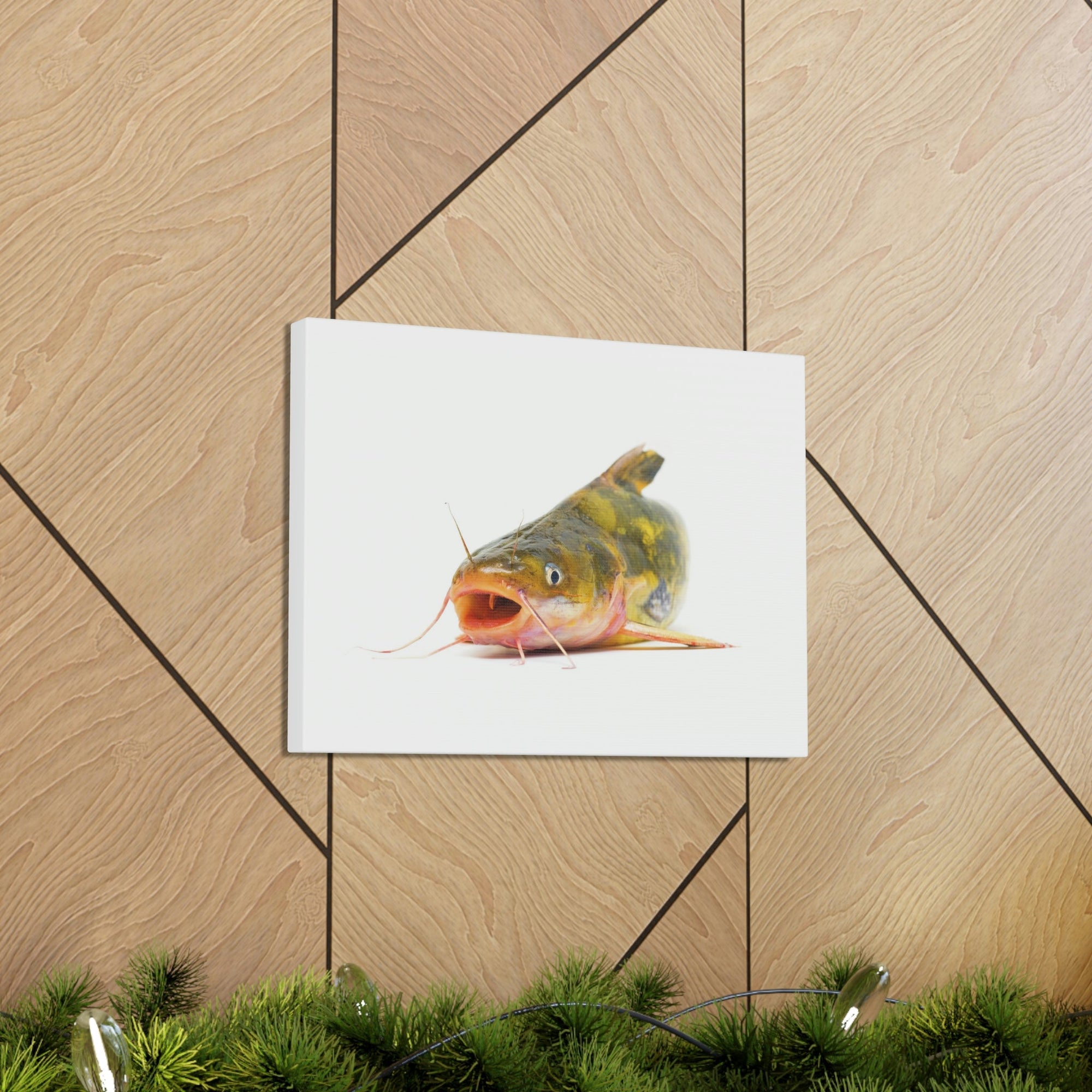 Scripture Walls Catfish Hunting Catfish on Hunt Print Animal Wall Art Wildlife Canvas Prints Wall Art Ready to Hang Unframed-Express Your Love Gifts