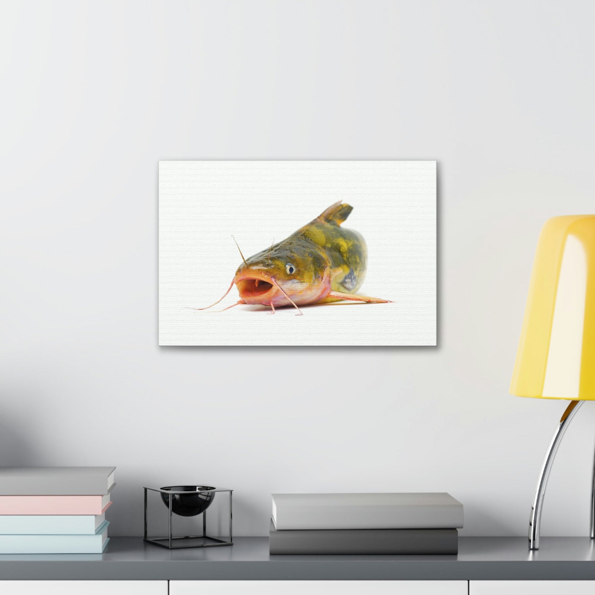 Scripture Walls Catfish Hunting Catfish on Hunt Print Animal Wall Art Wildlife Canvas Prints Wall Art Ready to Hang Unframed-Express Your Love Gifts