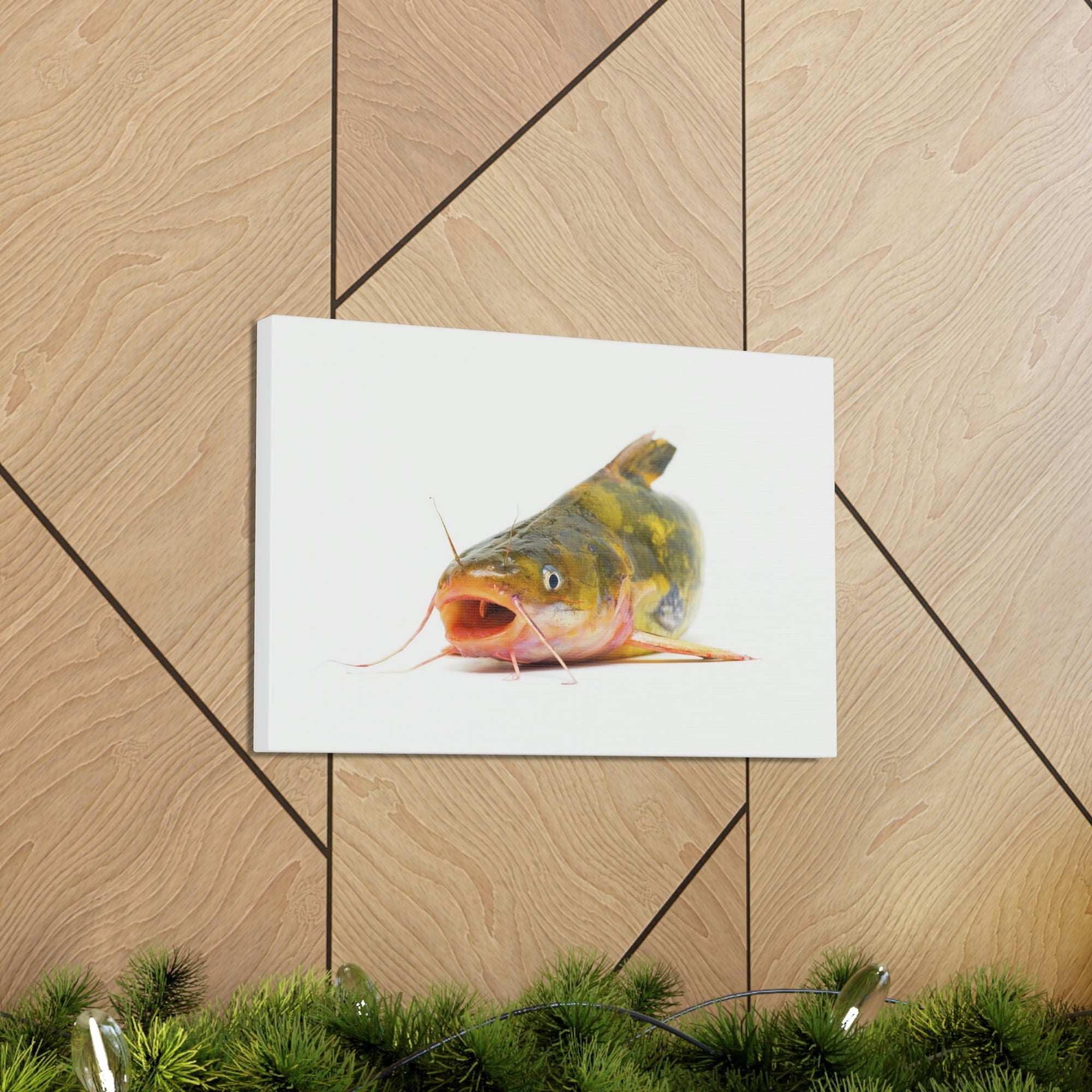 Scripture Walls Catfish Hunting Catfish on Hunt Print Animal Wall Art Wildlife Canvas Prints Wall Art Ready to Hang Unframed-Express Your Love Gifts