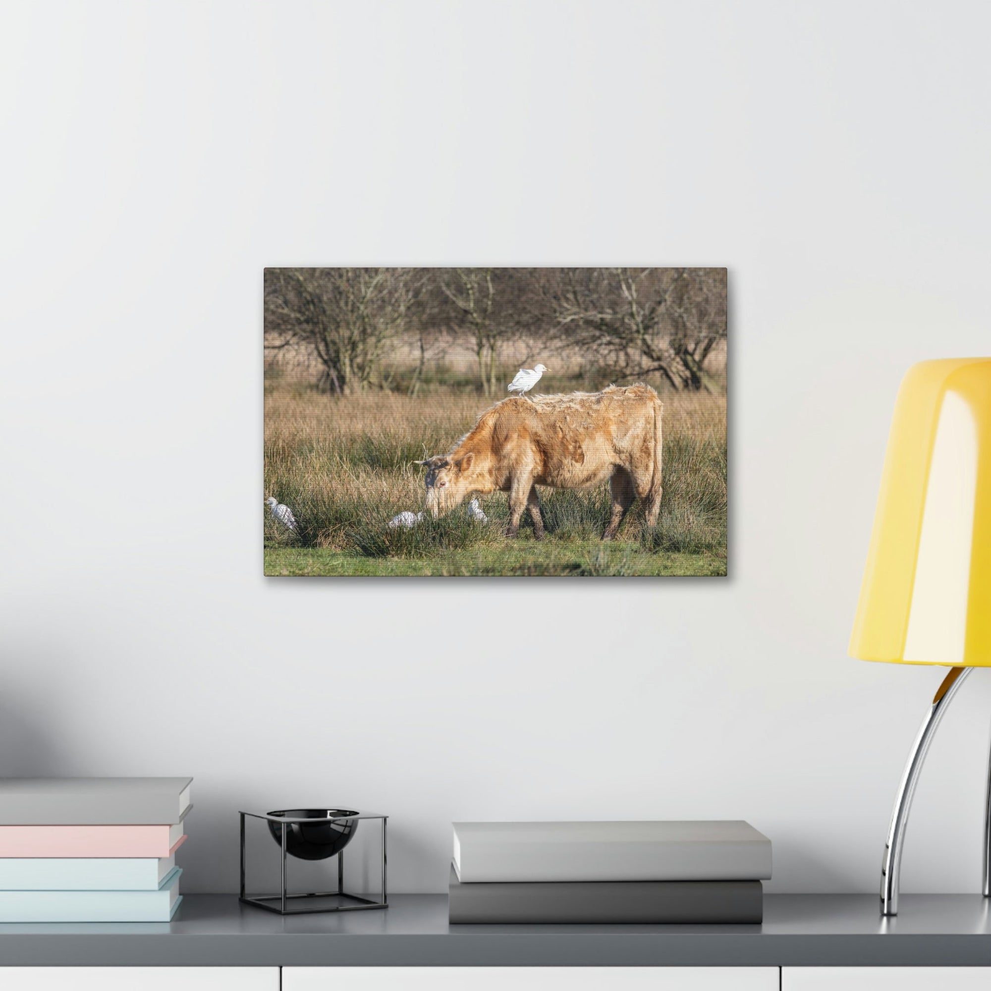 Scripture Walls Cattle Hunting Cattle on Hunt Print Animal Wall Art Wildlife Canvas Prints Wall Art Ready to Hang Unframed-Express Your Love Gifts