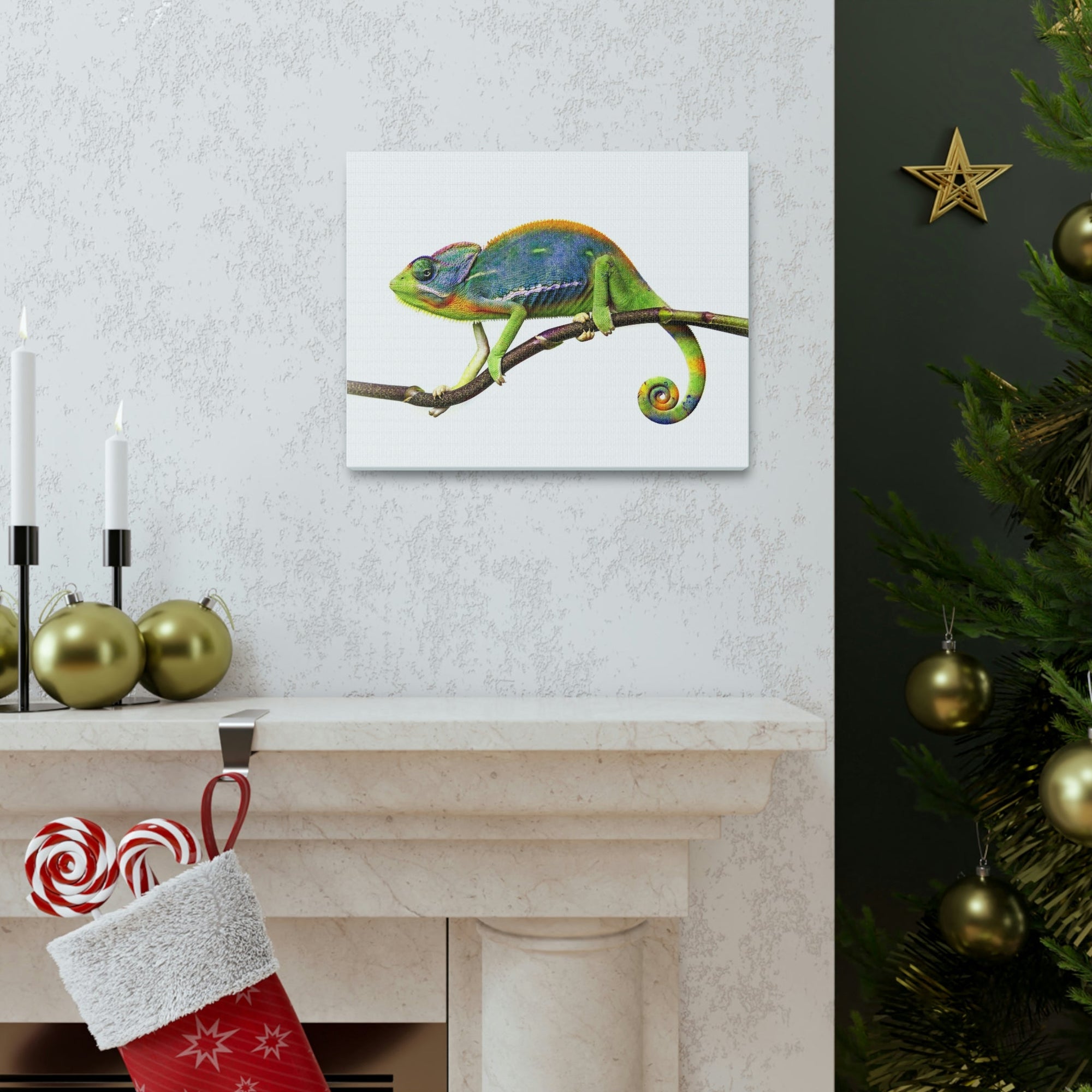 Scripture Walls Chameleon Hunting Chameleon on Hunt Print Animal Wall Art Wildlife Canvas Prints Wall Art Ready to Hang Unframed-Express Your Love Gifts