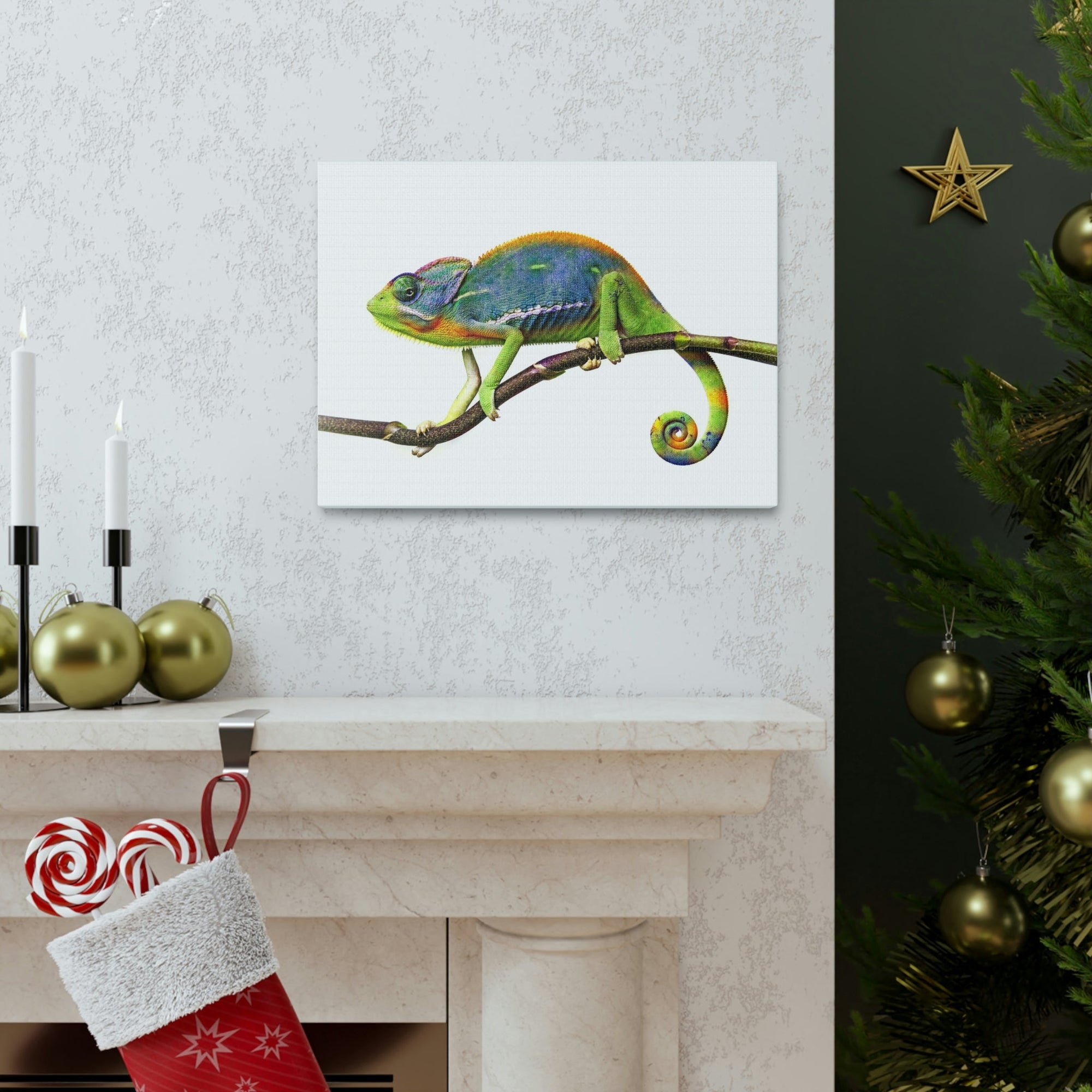 Scripture Walls Chameleon Hunting Chameleon on Hunt Print Animal Wall Art Wildlife Canvas Prints Wall Art Ready to Hang Unframed-Express Your Love Gifts