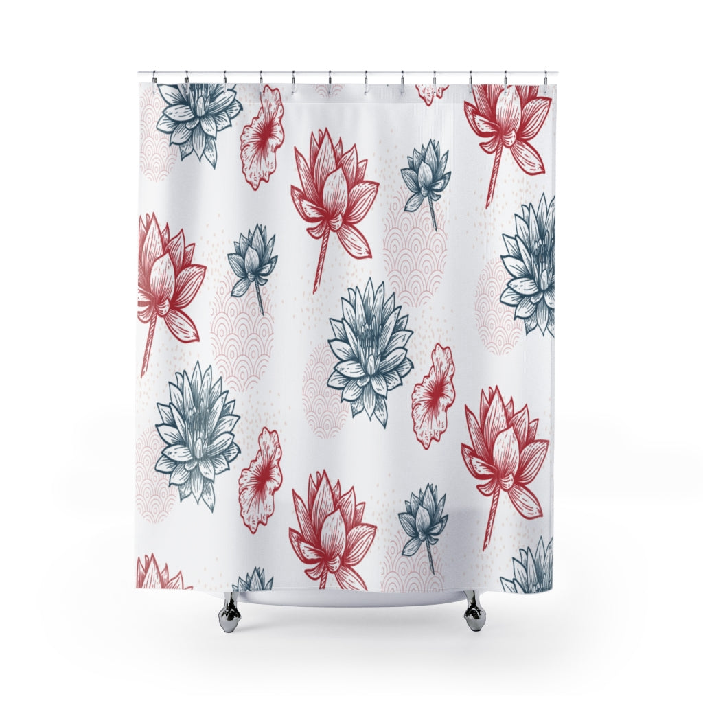 Chinese Floral Pattern Stylish Design 71&quot; x 74&quot; Elegant Waterproof Shower Curtain for a Spa-like Bathroom Paradise Exceptional Craftsmanship-Express Your Love Gifts