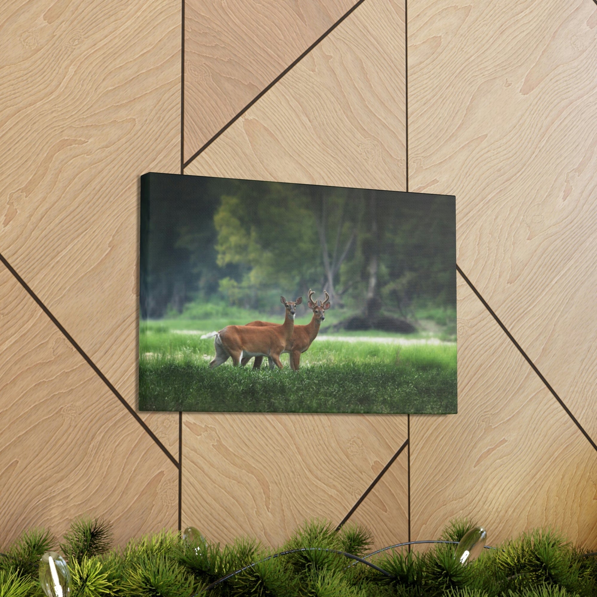 Scripture Walls Close-Up of Couple Red Deer in Autumn Print Animal Wall Art Wildlife Canvas Prints Wall Art Ready to Hang Unframed-Express Your Love Gifts